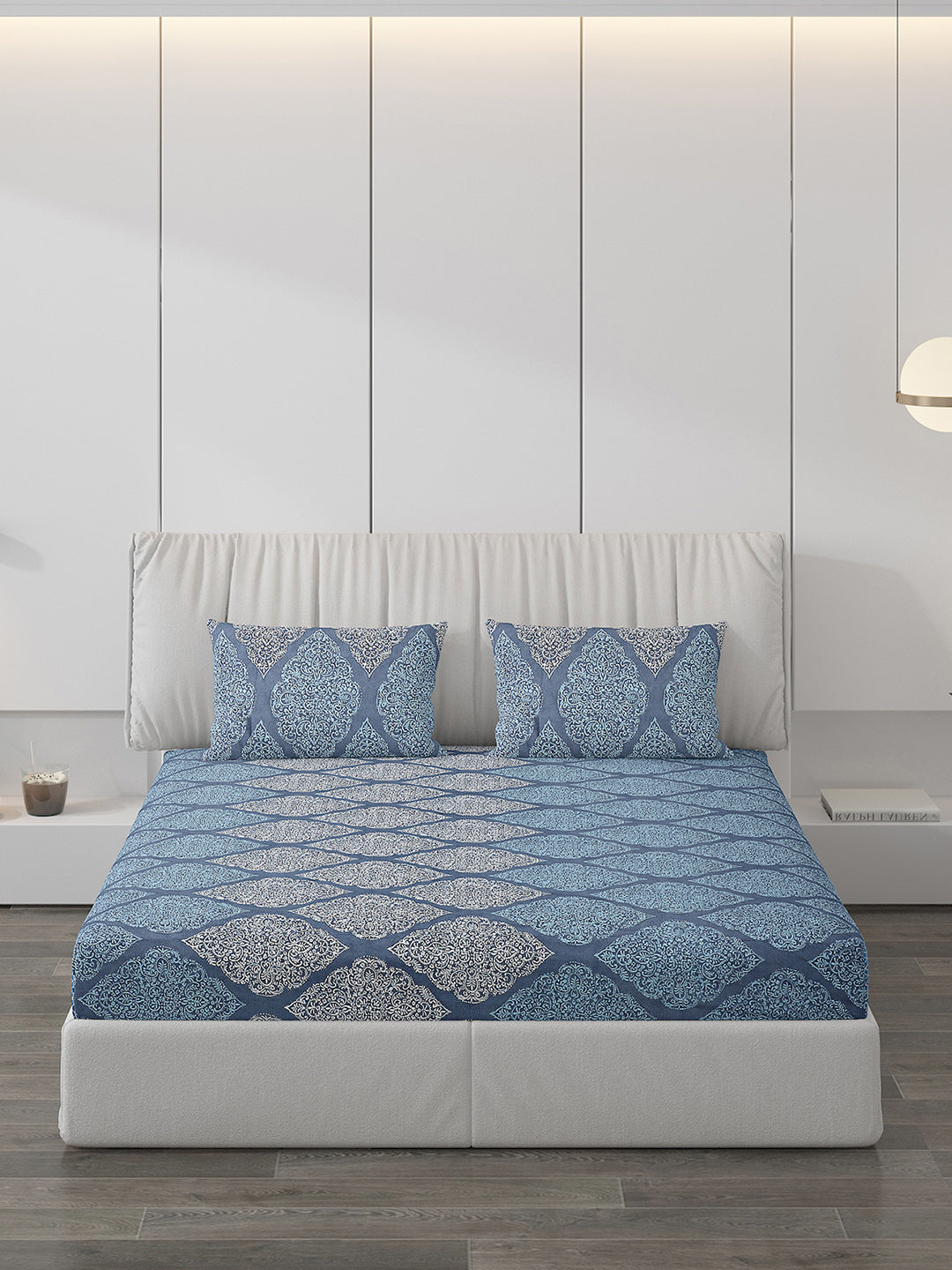 120 GSM Polyester Double Bed Bedsheet with 2 Pillow Covers - Updated - Updated