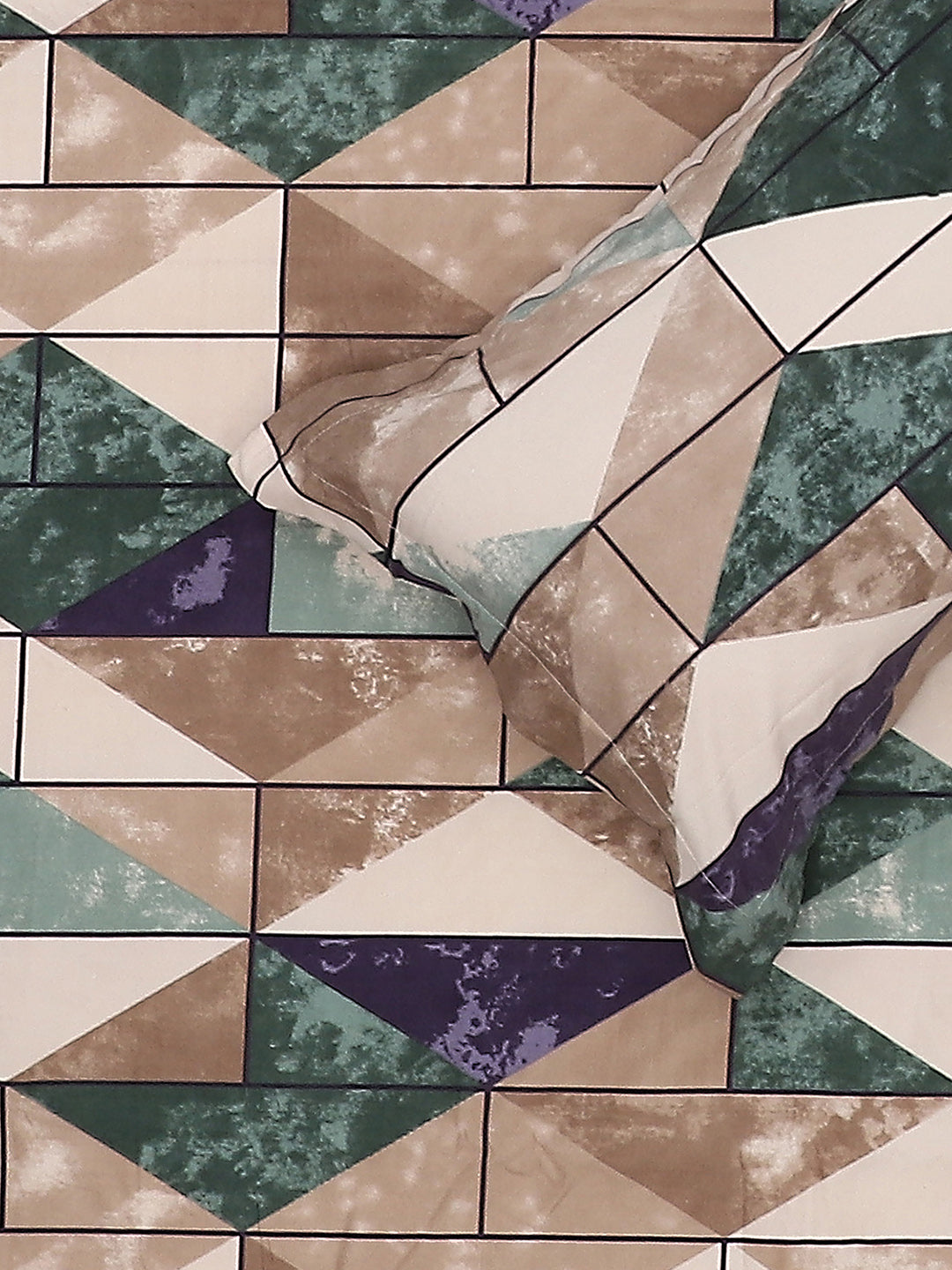 120 GSM Polyester Double Bed Bedsheet with 2 Pillow Covers - Updated - Updated