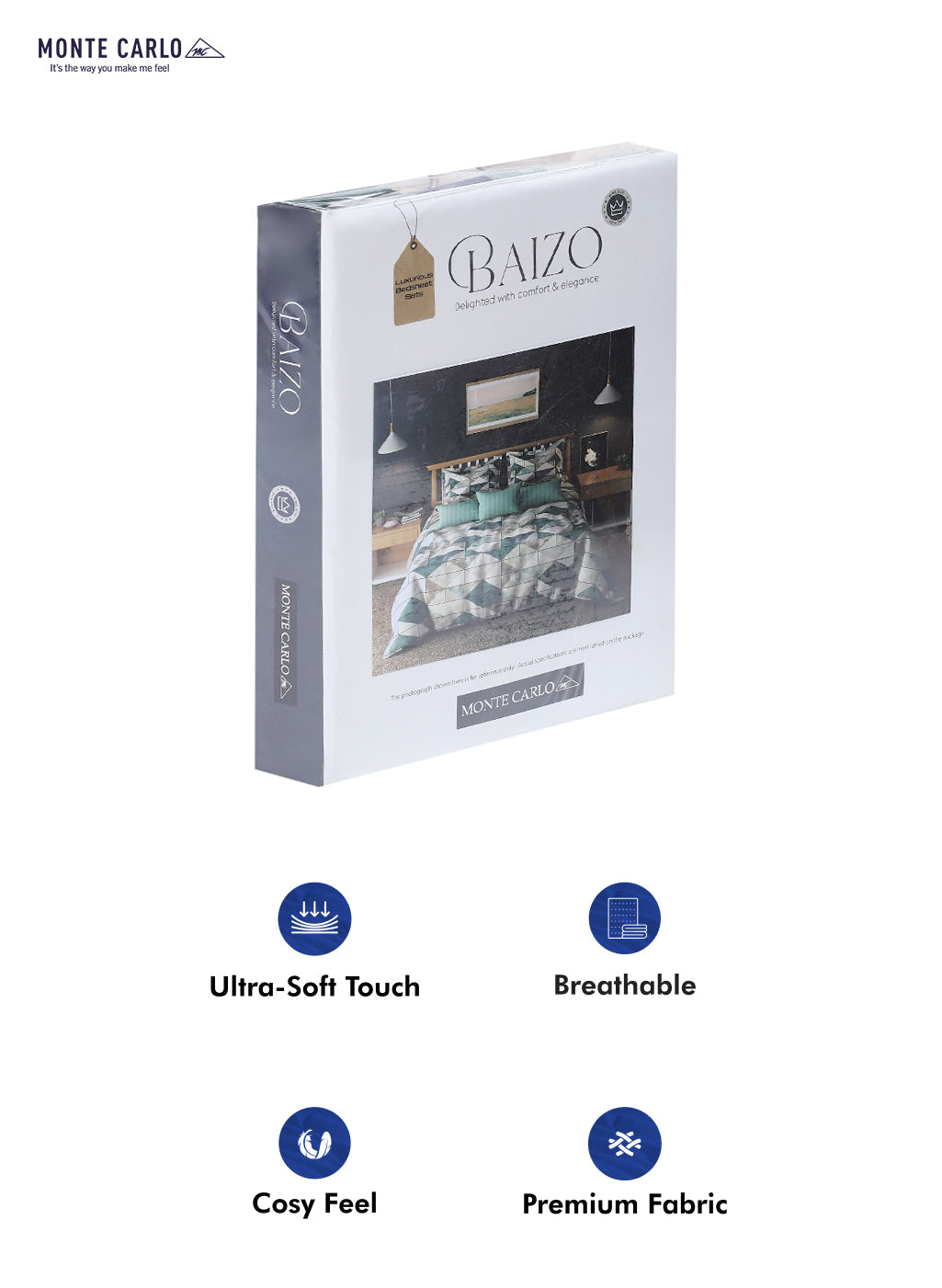 120 GSM Polyester Double Bed Bedsheet with 2 Pillow Covers - Updated - Updated