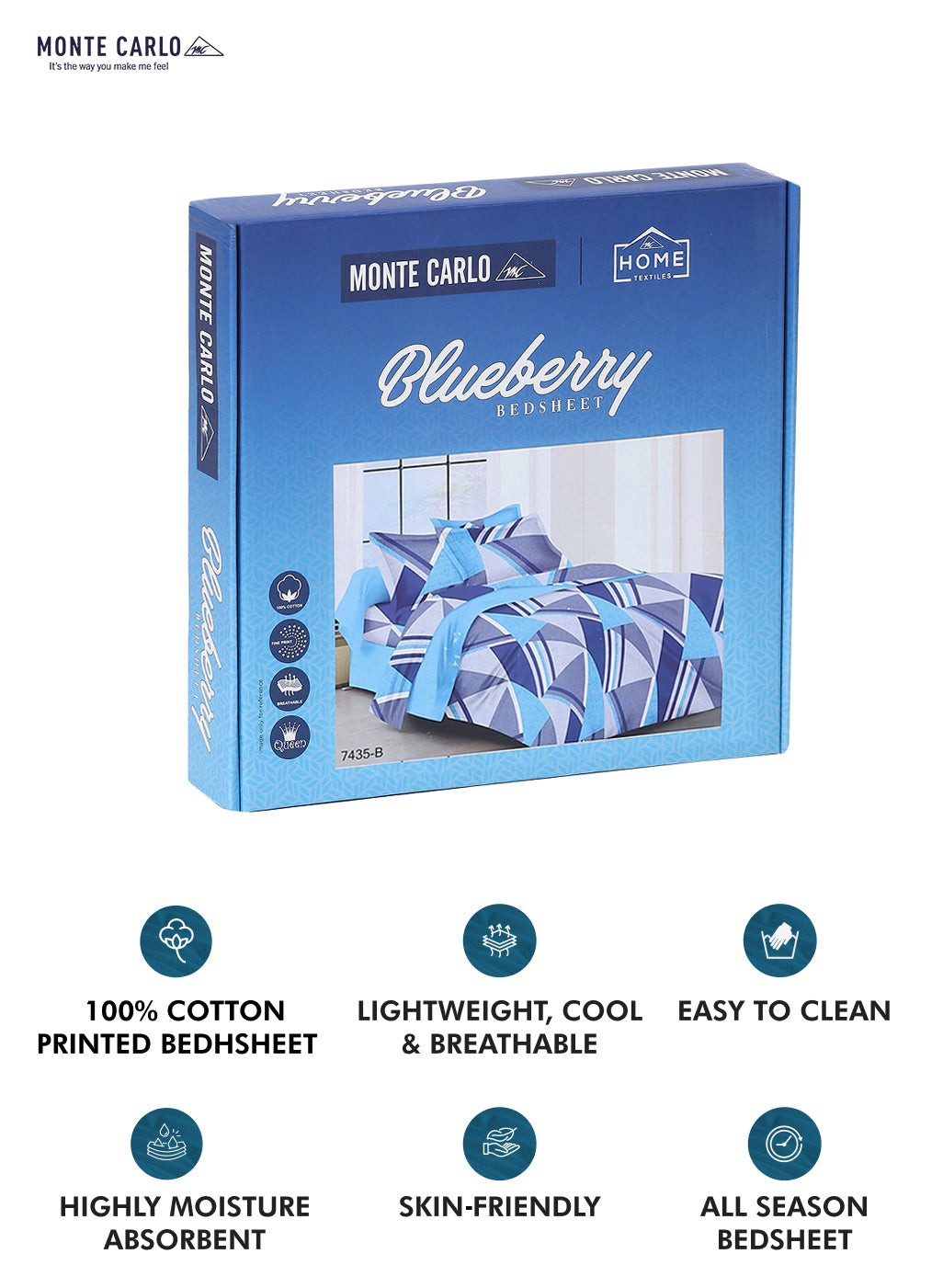 104 TC Cotton Double Bed Bedsheet with 2 Pillow Covers - Updated - Updated - Updated