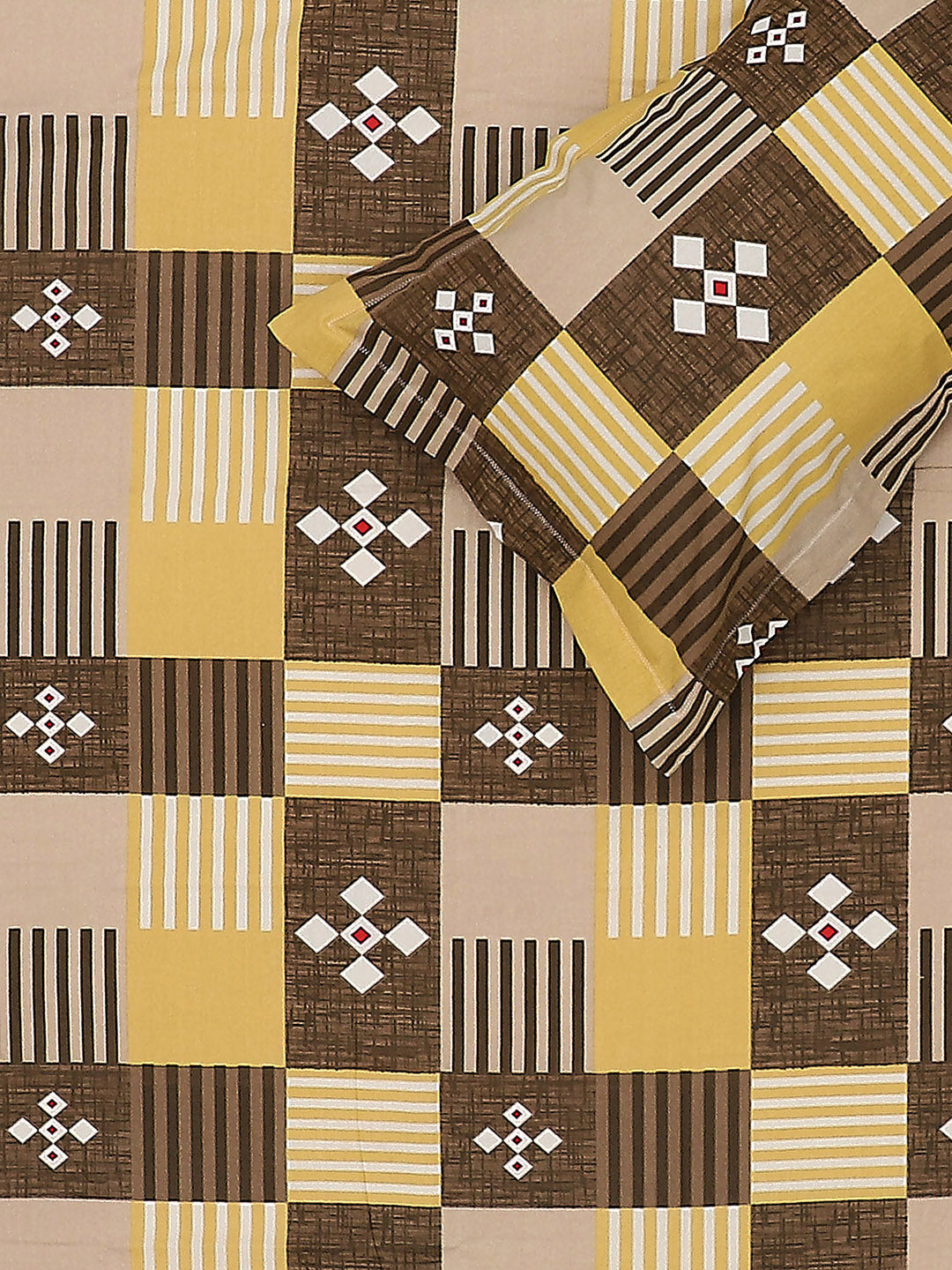 104 TC Cotton Double Bed Bedsheet with 2 Pillow Covers - Updated - Updated - Updated