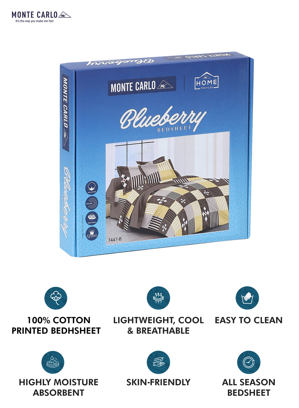 104 TC Cotton Double Bed Bedsheet with 2 Pillow Covers - Updated - Updated - Updated