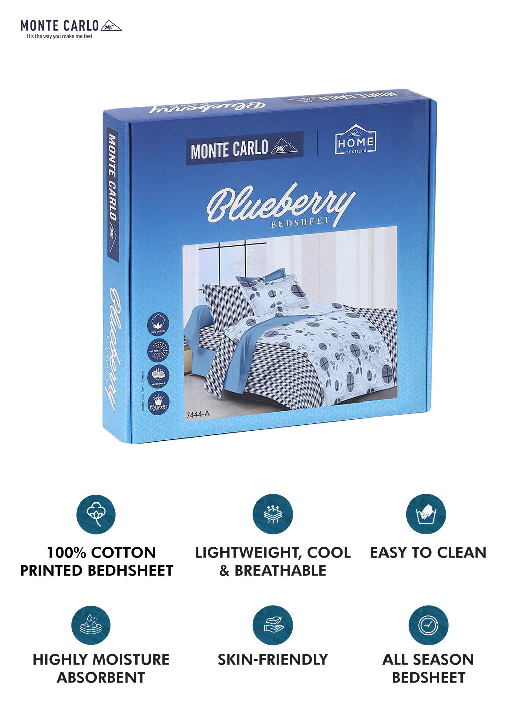 104 TC Cotton Double Bed Bedsheet with 2 Pillow Covers - Updated - Updated - Updated