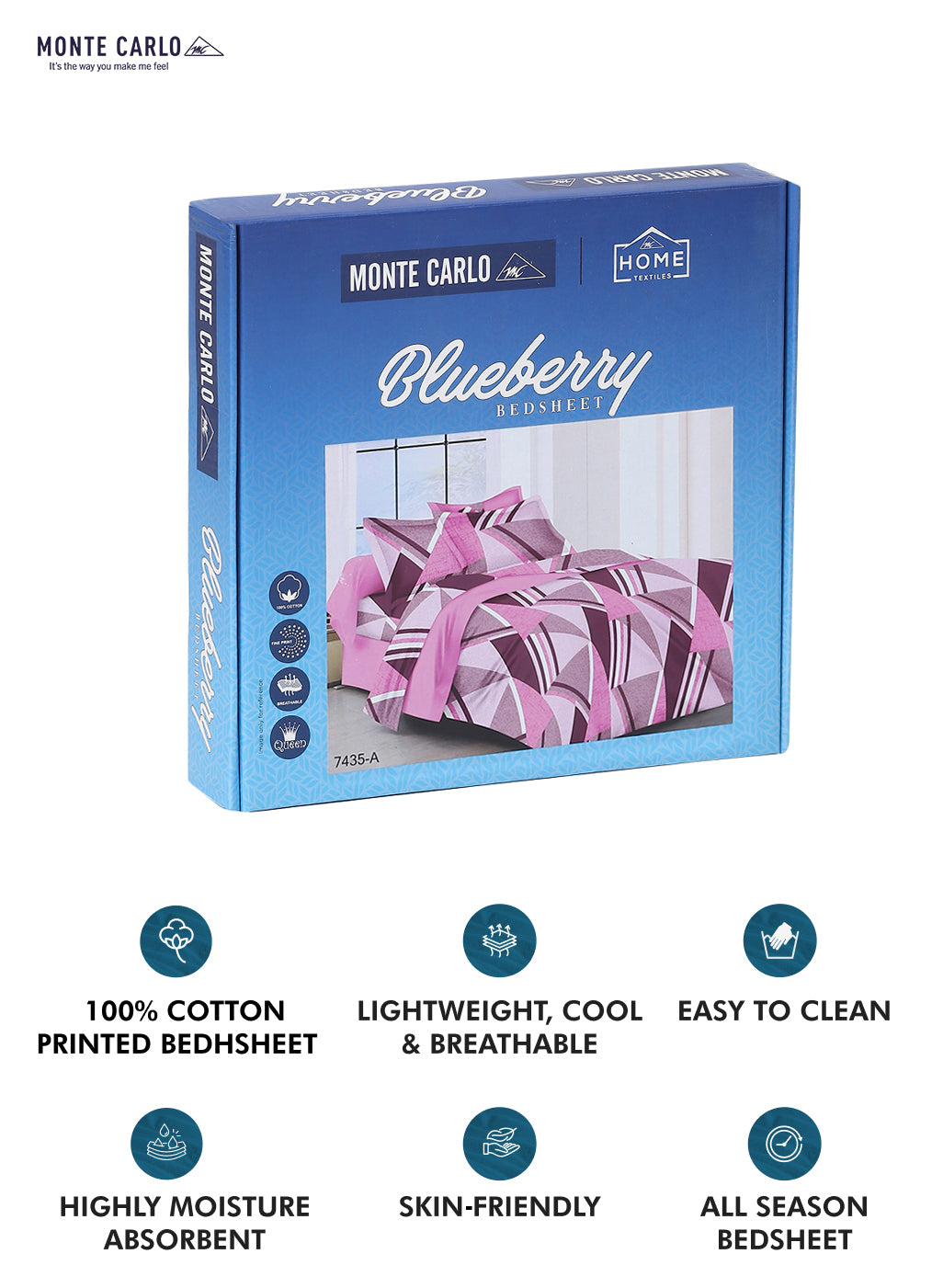 104 TC Cotton Double Bed Bedsheet with 2 Pillow Covers - Updated - Updated - Updated