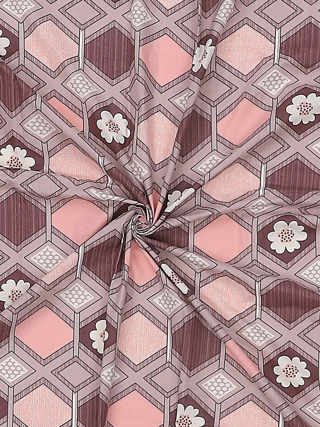 104 TC Cotton Double Bed Bedsheet with 2 Pillow Covers - Updated - Updated - Updated