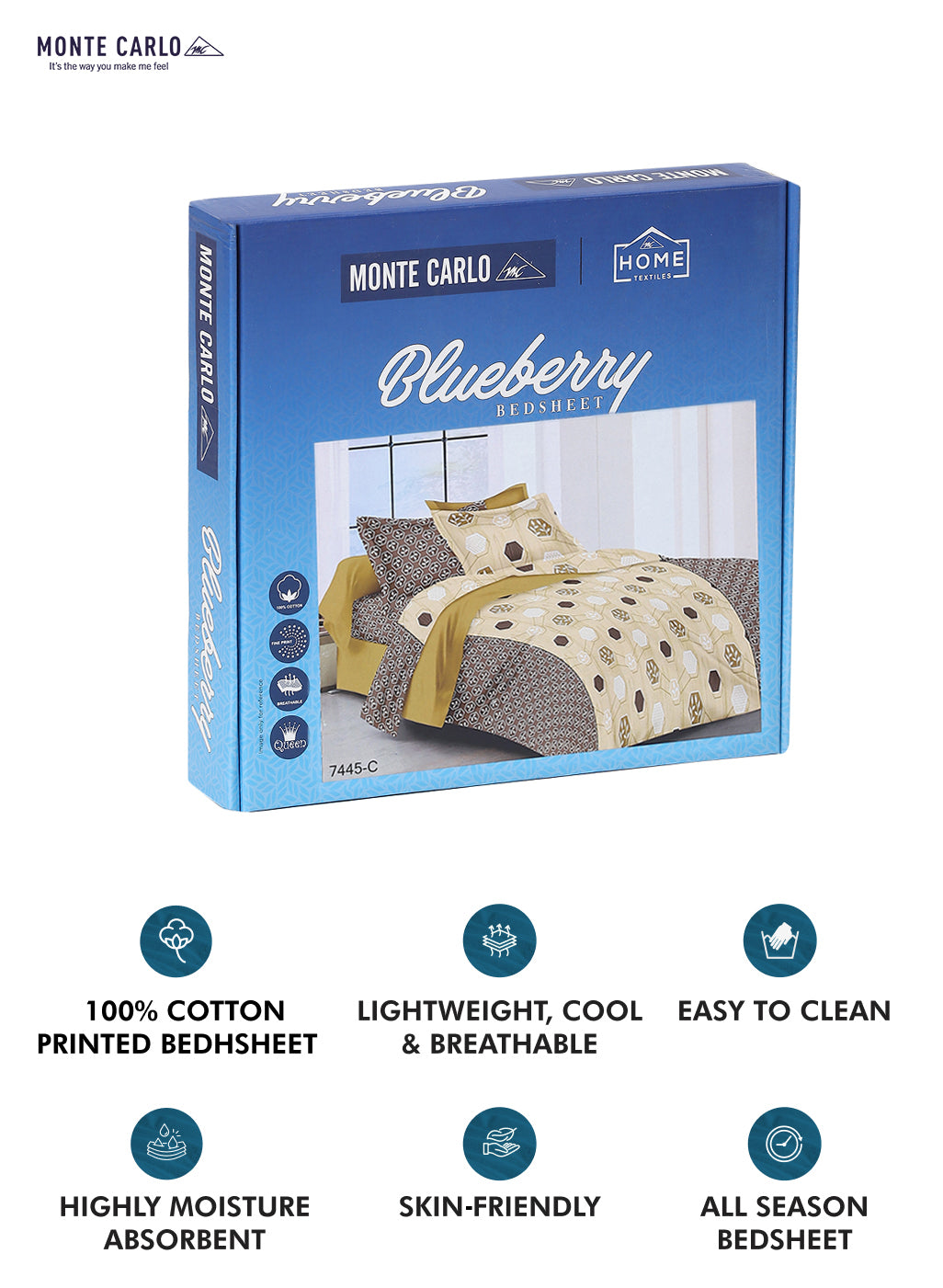 104 TC Cotton Double Bed Bedsheet with 2 Pillow Covers - Updated - Updated - Updated