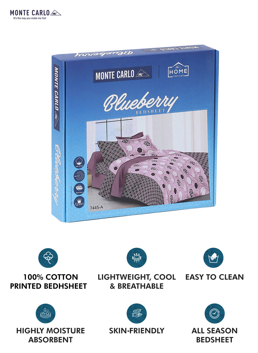 104 TC Cotton Double Bed Bedsheet with 2 Pillow Covers - Updated - Updated - Updated