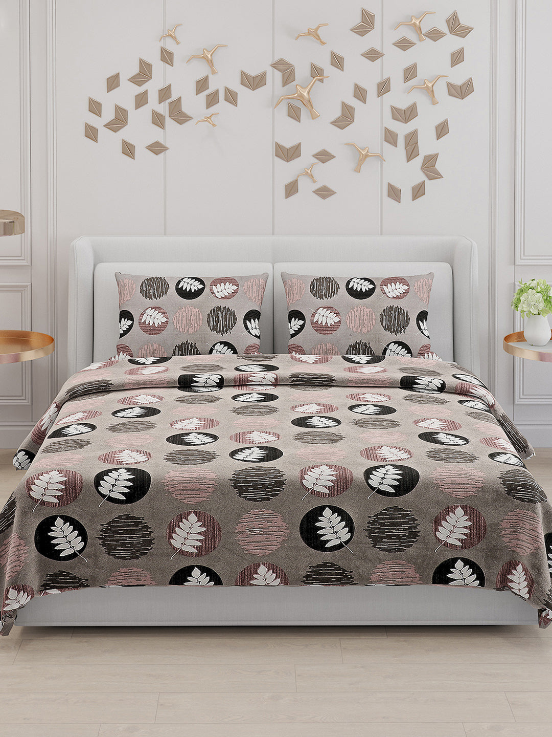 104 TC Cotton Double Bed Bedsheet with 2 Pillow Covers - Updated - Updated - Updated