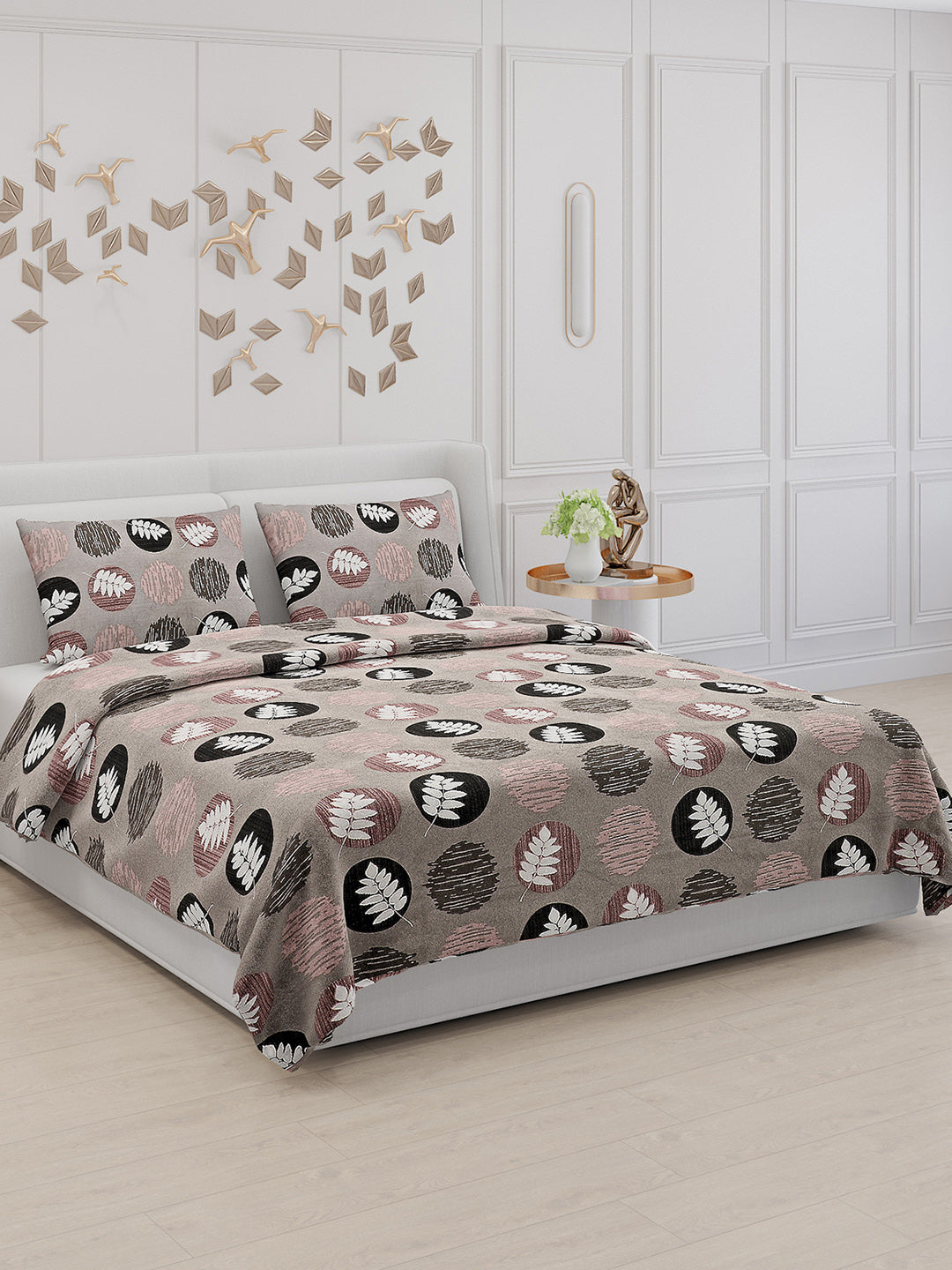 104 TC Cotton Double Bed Bedsheet with 2 Pillow Covers - Updated - Updated - Updated