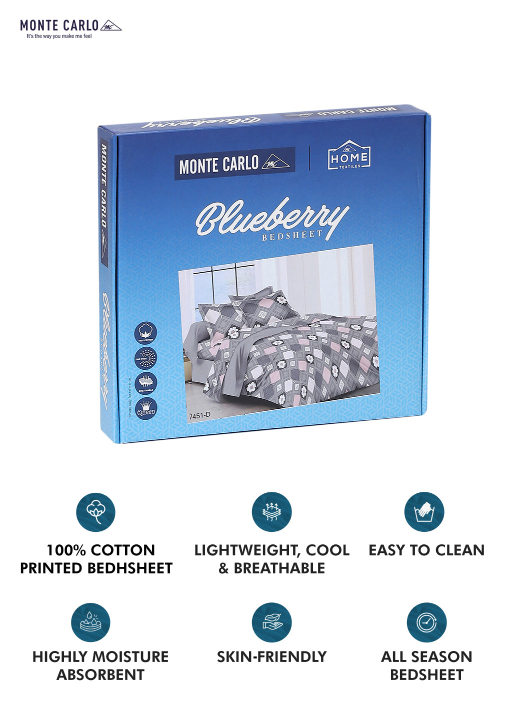 104 TC Cotton Double Bed Bedsheet with 2 Pillow Covers - Updated - Updated