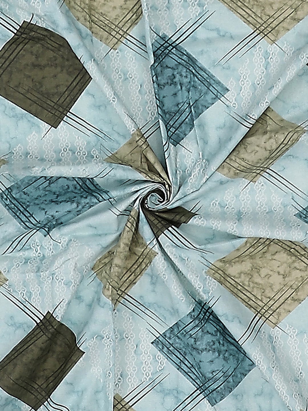 104 TC Cotton Double Bed Bedsheet with 2 Pillow Covers - Updated - Updated