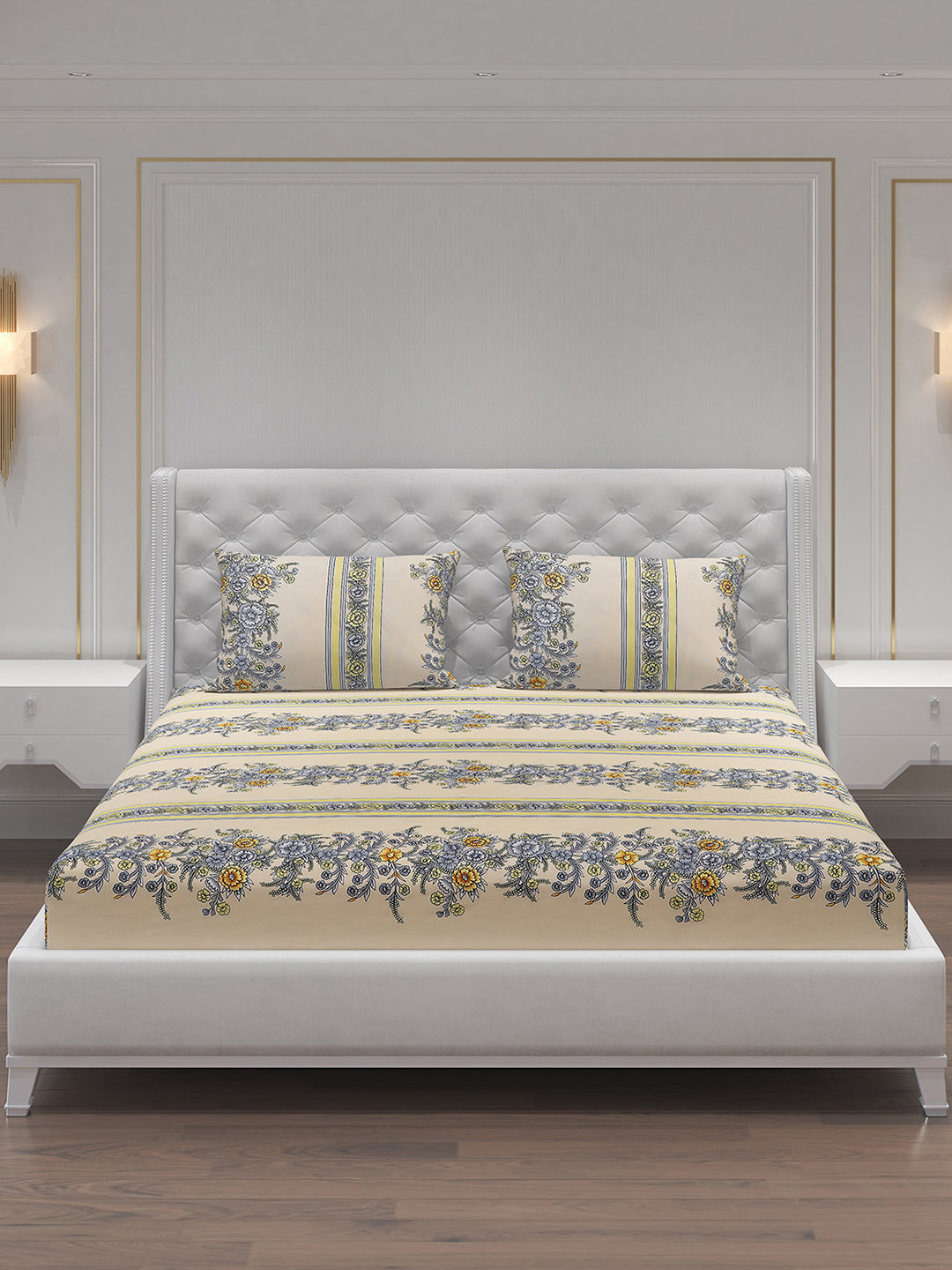 MOCA by Monte Carlo 120 GSM Microfibre Double Bedsheet with 2 Pillow Covers