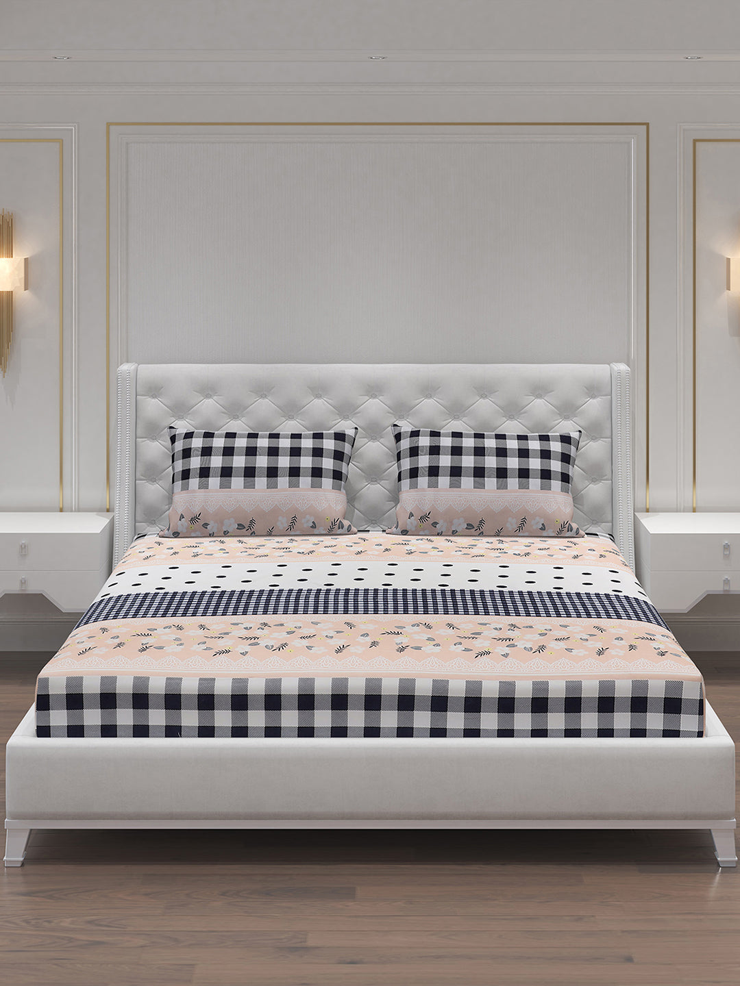 MOCA by Monte Carlo 120 GSM Microfibre Double Bedsheet with 2 Pillow Covers