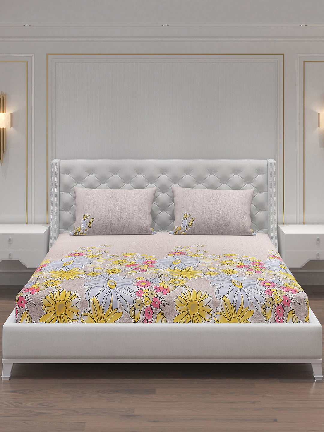 MOCA by Monte Carlo 120 GSM Microfibre Double Bedsheet with 2 Pillow Covers