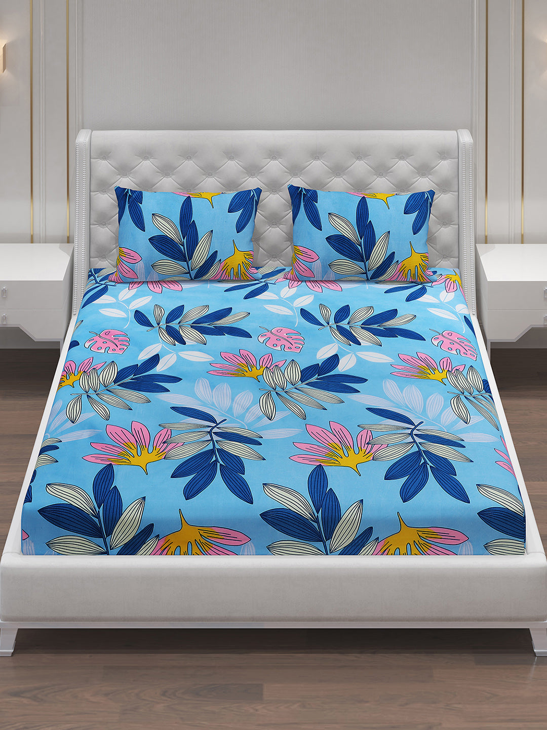 MOCA by Monte Carlo 120 GSM Microfibre Double Bedsheet with 2 Pillow Covers