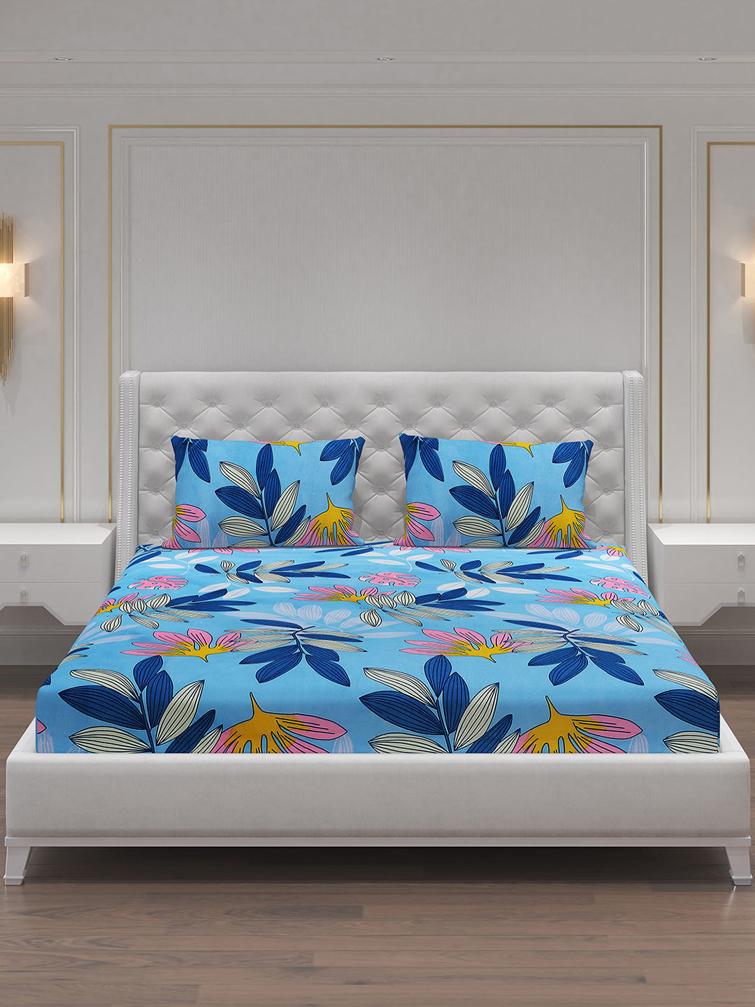 MOCA by Monte Carlo 120 GSM Microfibre Double Bedsheet with 2 Pillow Covers