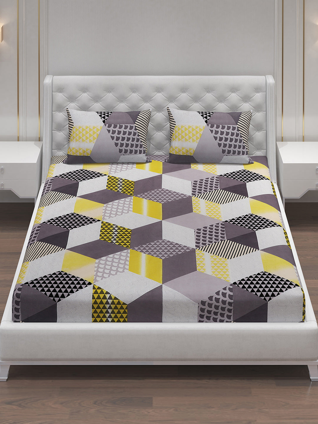 MOCA by Monte Carlo 120 GSM Microfibre Double Bedsheet with 2 Pillow Covers