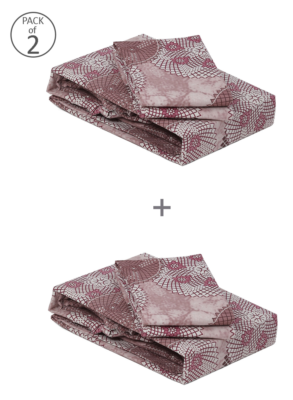 MOCA by Monte Carlo 120 GSM Microfibre Double Bedsheet (2 Pcs Set)