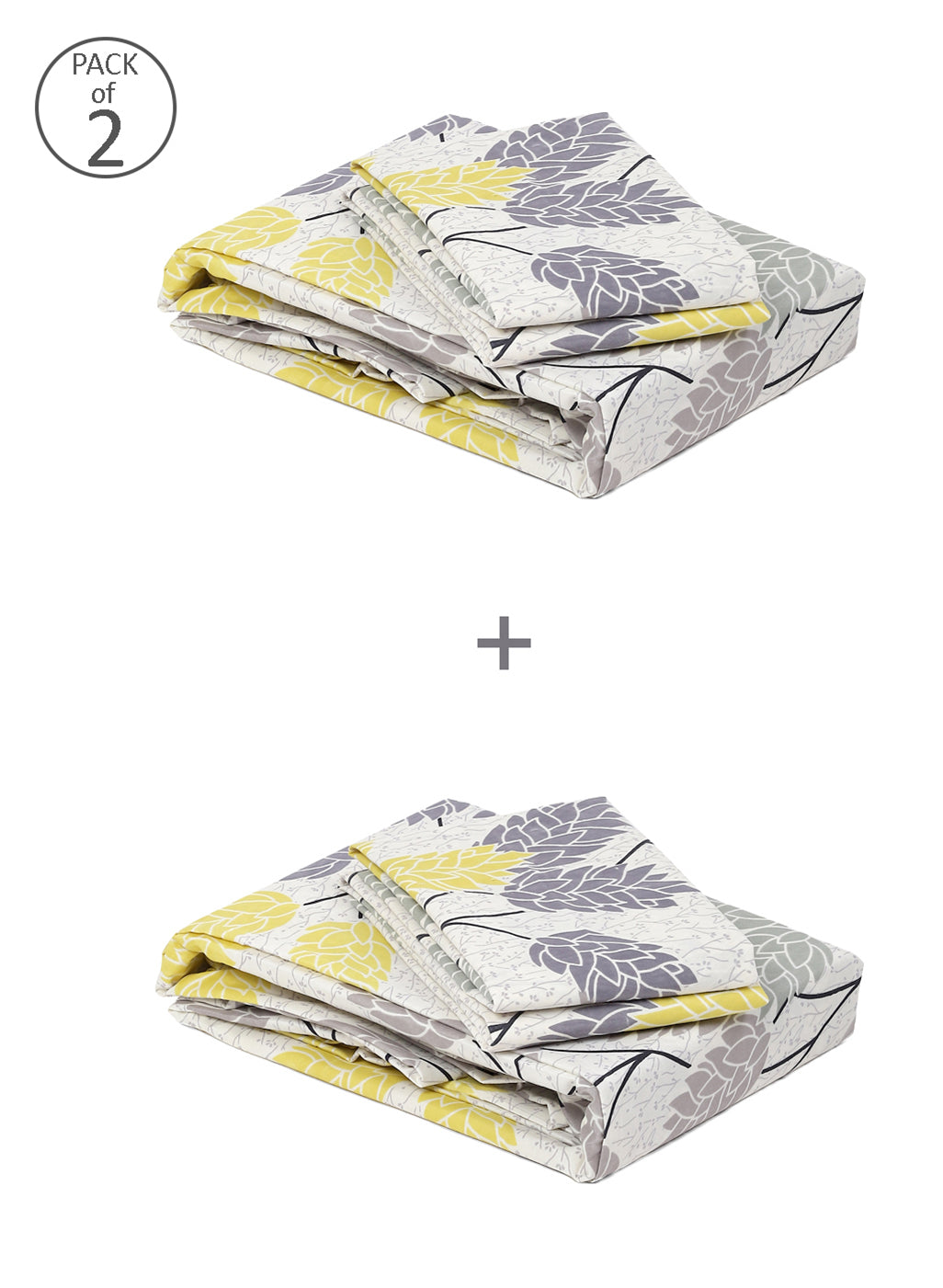 MOCA by Monte Carlo 120 GSM Microfibre Double Bedsheet (2 Pcs Set)