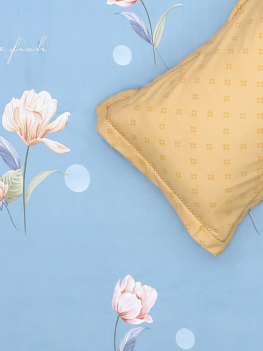 130 GSM Polyester Double Bed Bedsheet with 2 Pillow Covers