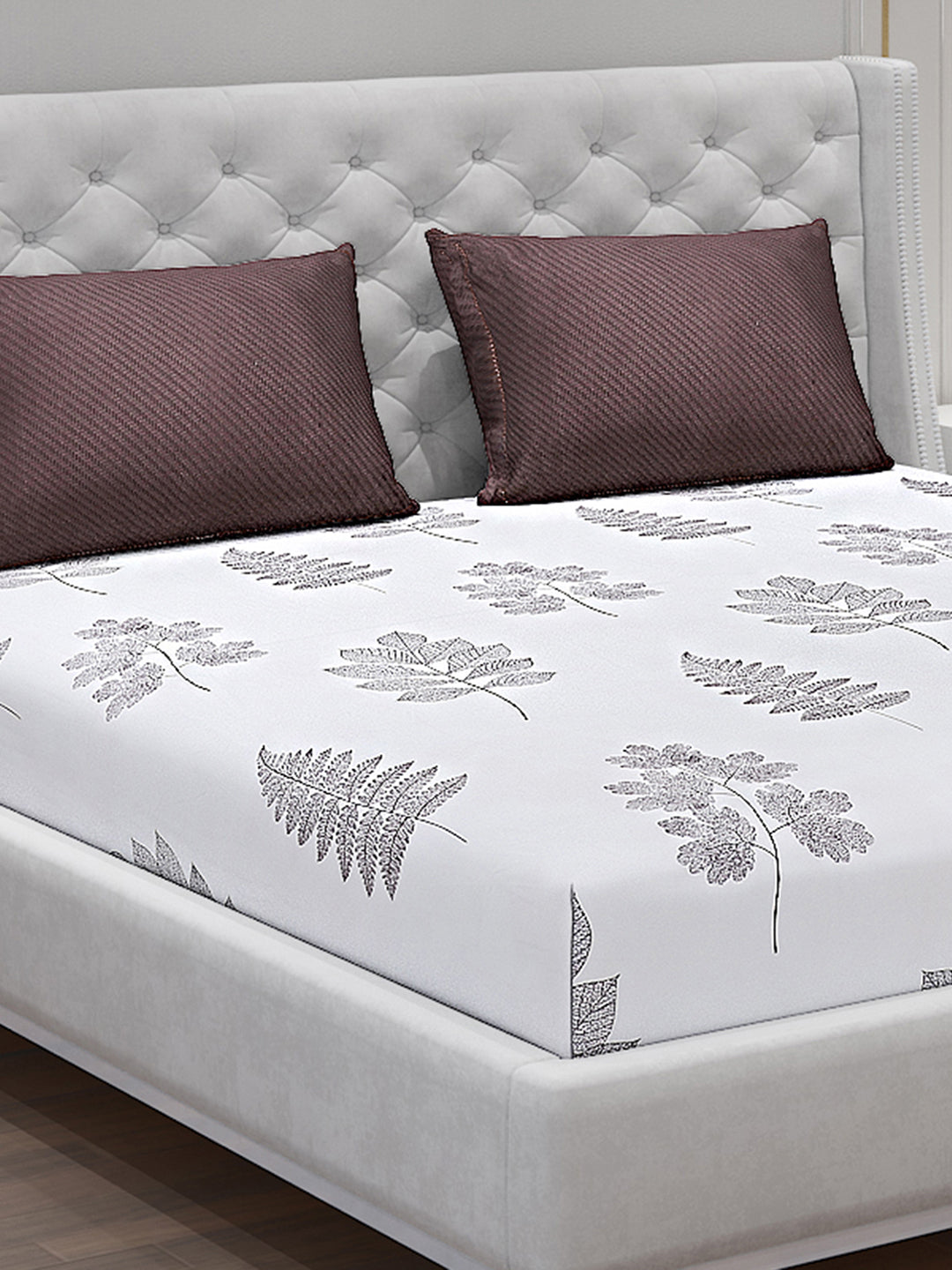 130 GSM Polyester Double Bed Bedsheet with 2 Pillow Covers