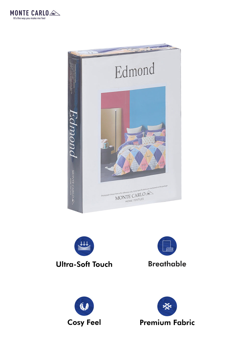 130 GSM Polyester Double Bed Bedsheet with 2 Pillow Covers