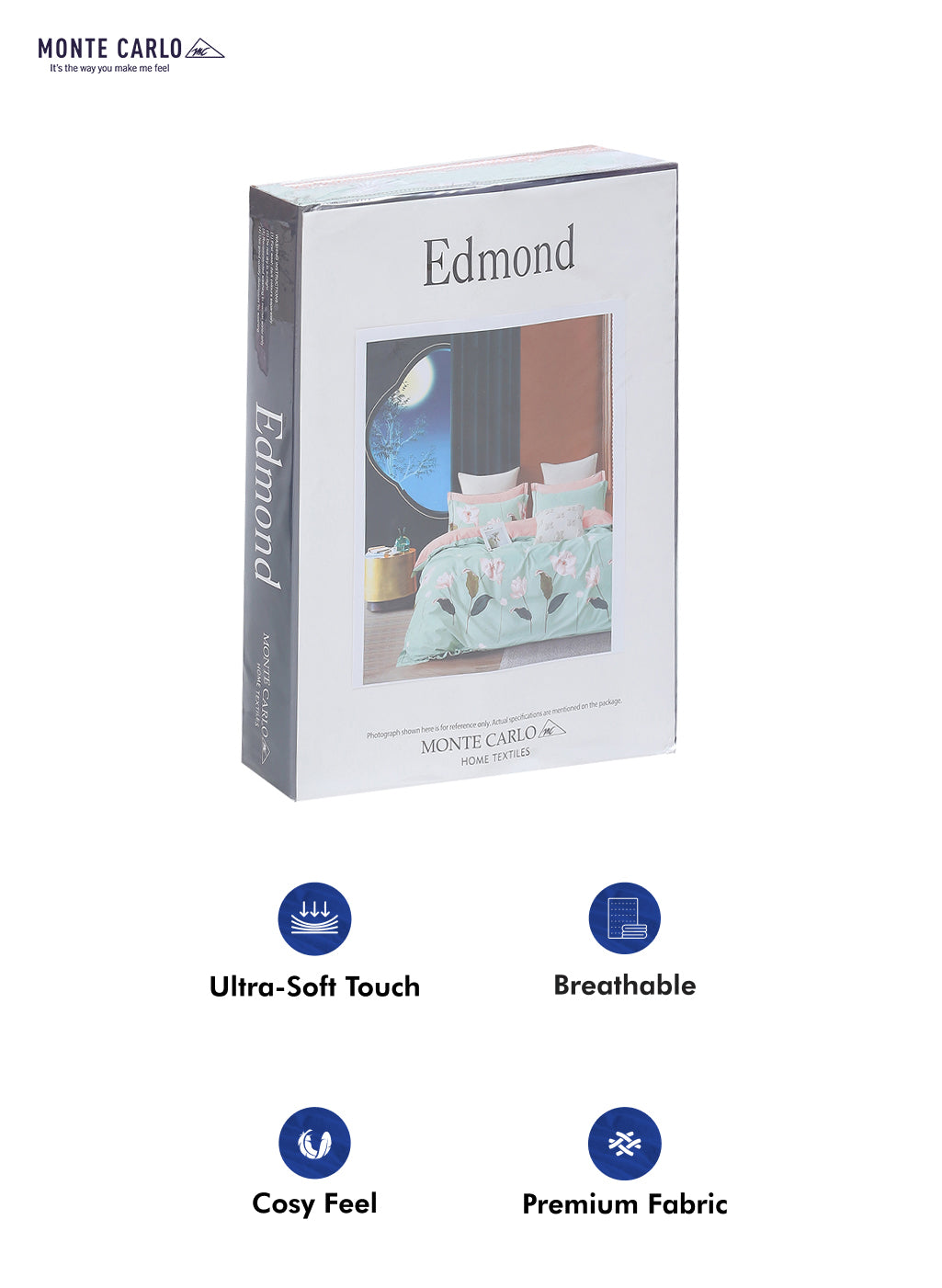 130 GSM Polyester Double Bed Bedsheet with 2 Pillow Covers