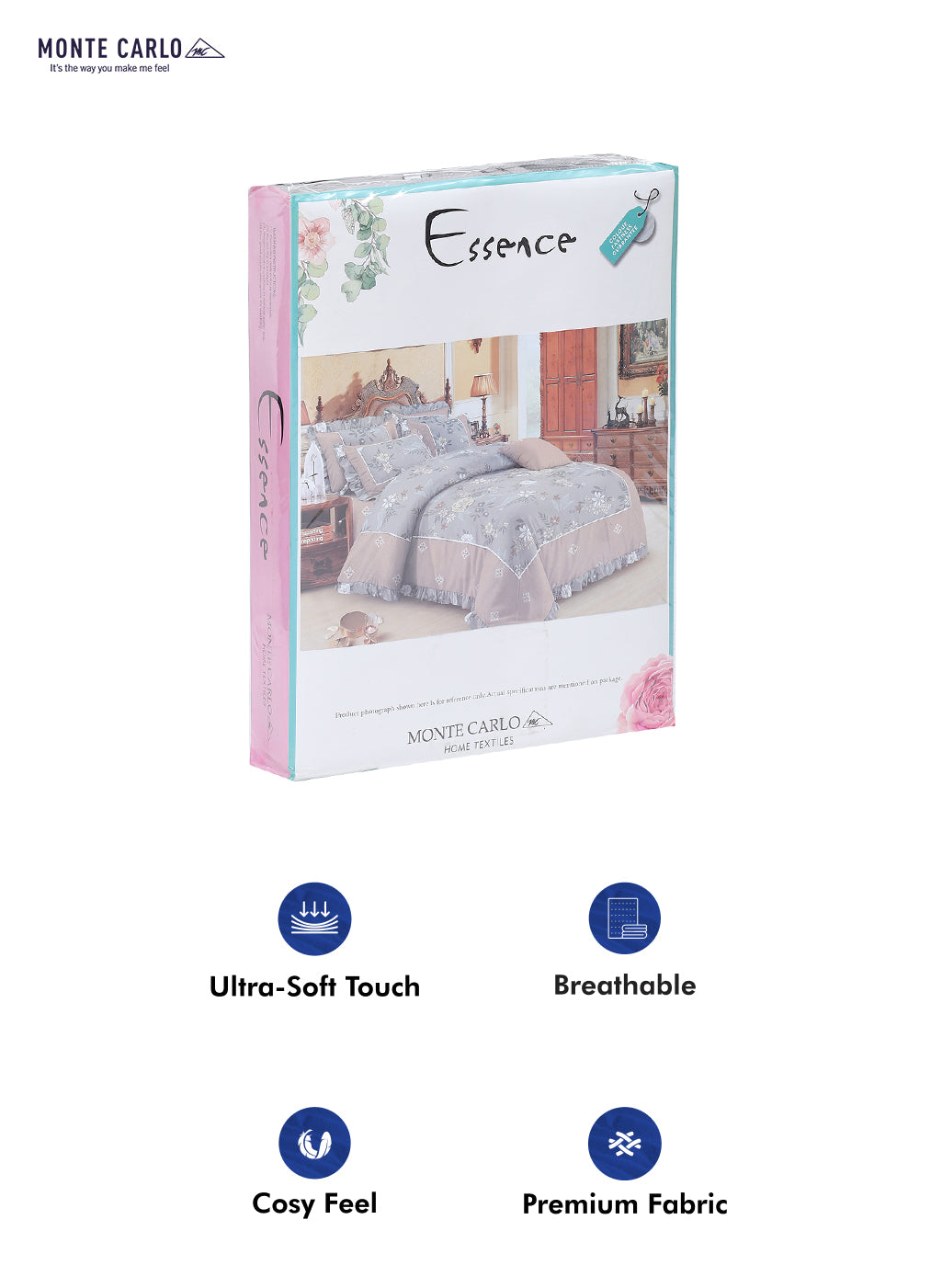 130 GSM Polyester Double Bed Bedsheet with 2 Pillow Covers