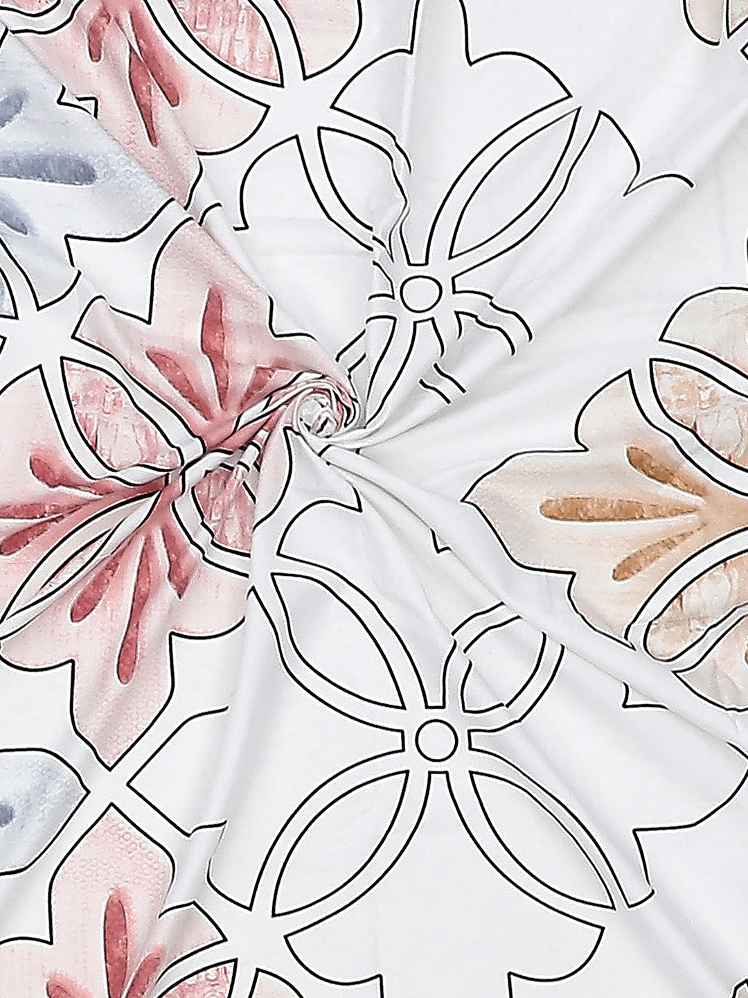 130 GSM Polyester Double Bed Bedsheet with 2 Pillow Covers