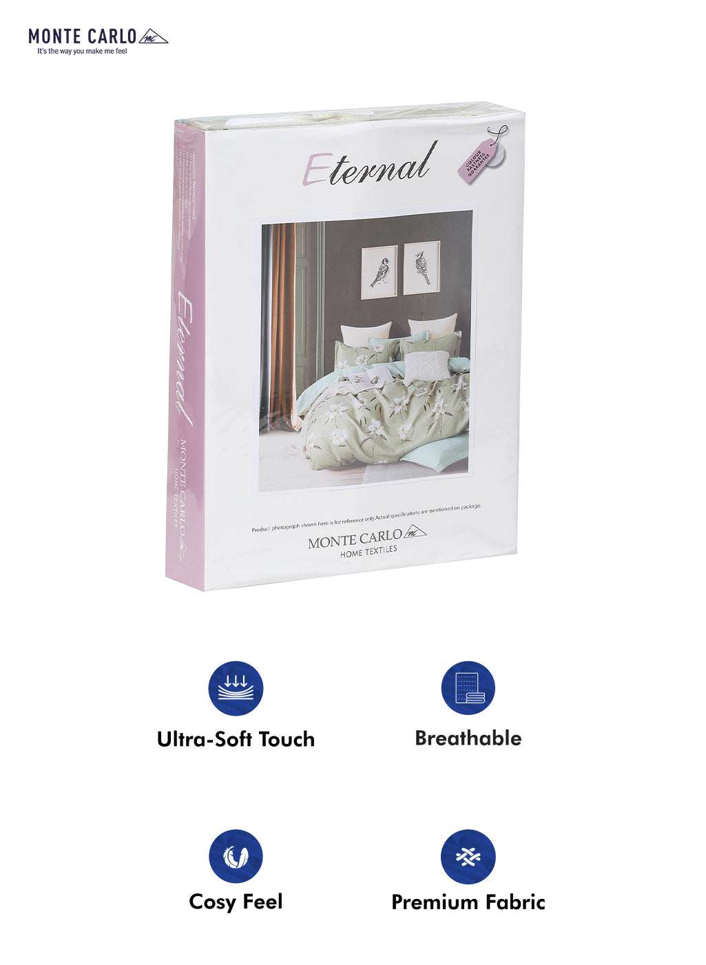 130 GSM Polyester Double Bed Bedsheet with 2 Pillow Covers