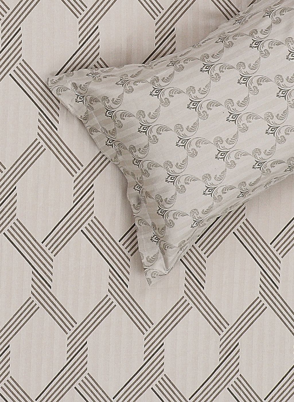 210TC Pure Cotton King Bedsheet with 2 Pillow Covers