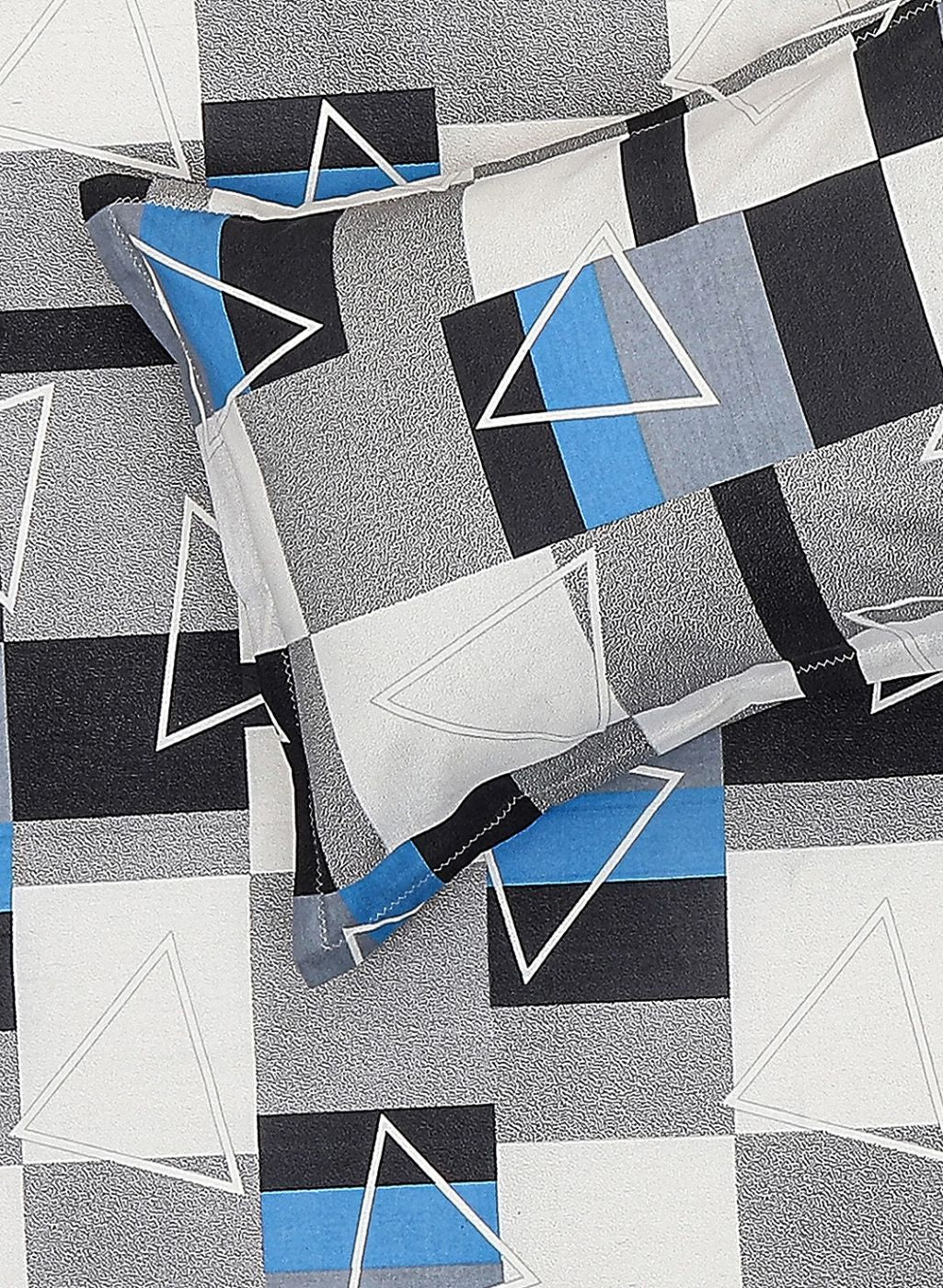 144TC Pure Cotton Single Bedsheet with 1 Pillow Covers