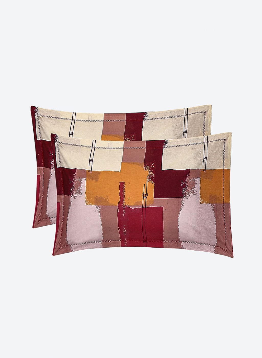 140TC Pure Cotton Queen Bedsheet with 2 Pillow Covers