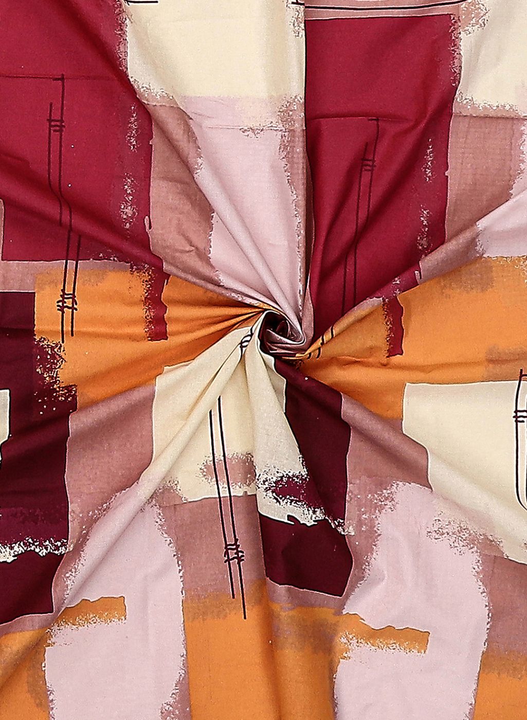 140TC Pure Cotton Queen Bedsheet with 2 Pillow Covers