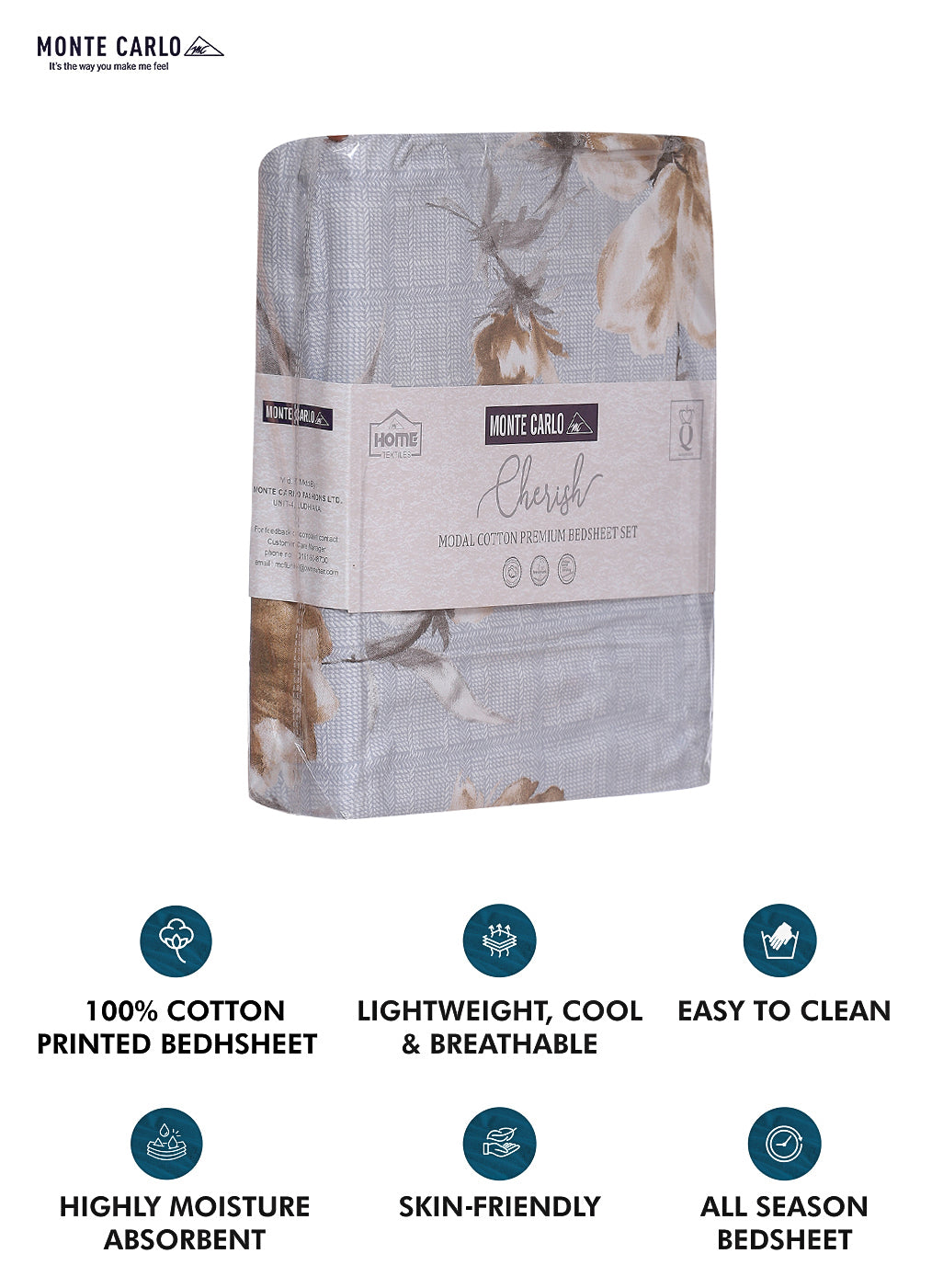 140 TC Cotton Double Bed Bedsheet with 2 Pillow Covers