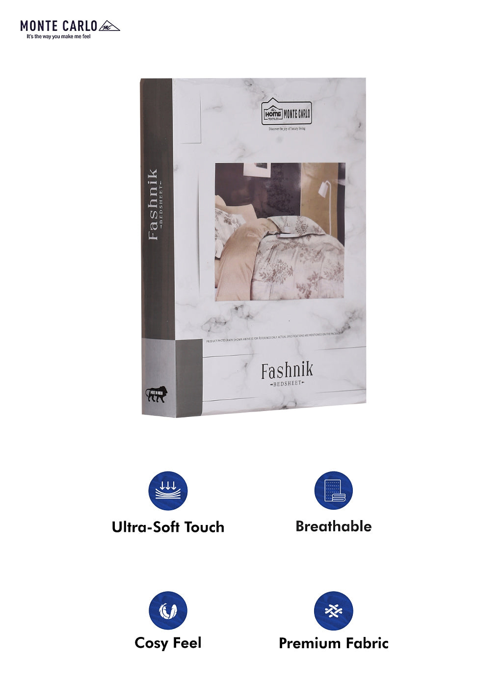130 GSM Polyester Double Bed Bedsheet with 2 Pillow Covers