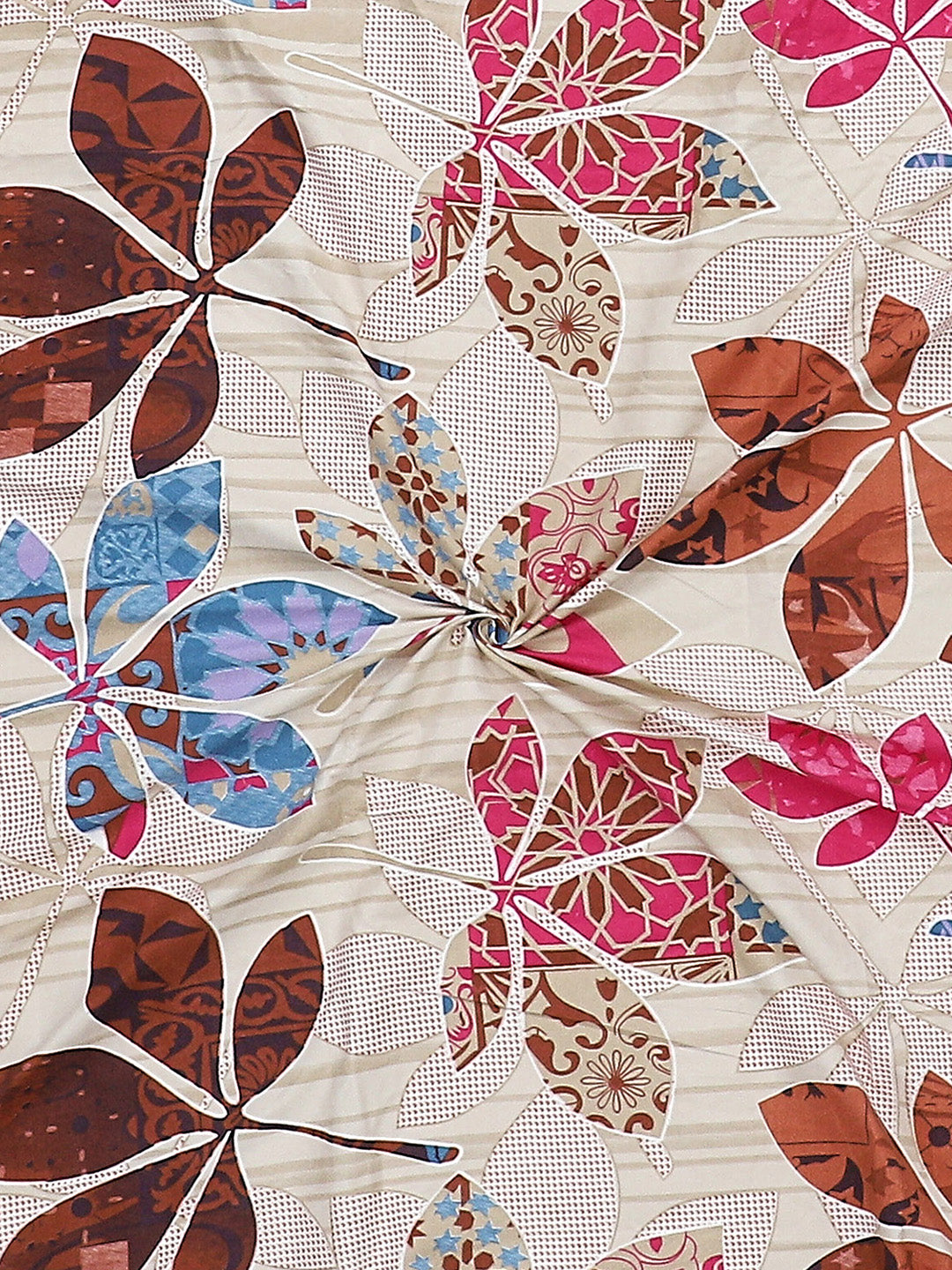 130 GSM Polyester Double Bed Bedsheet with 2 Pillow Covers