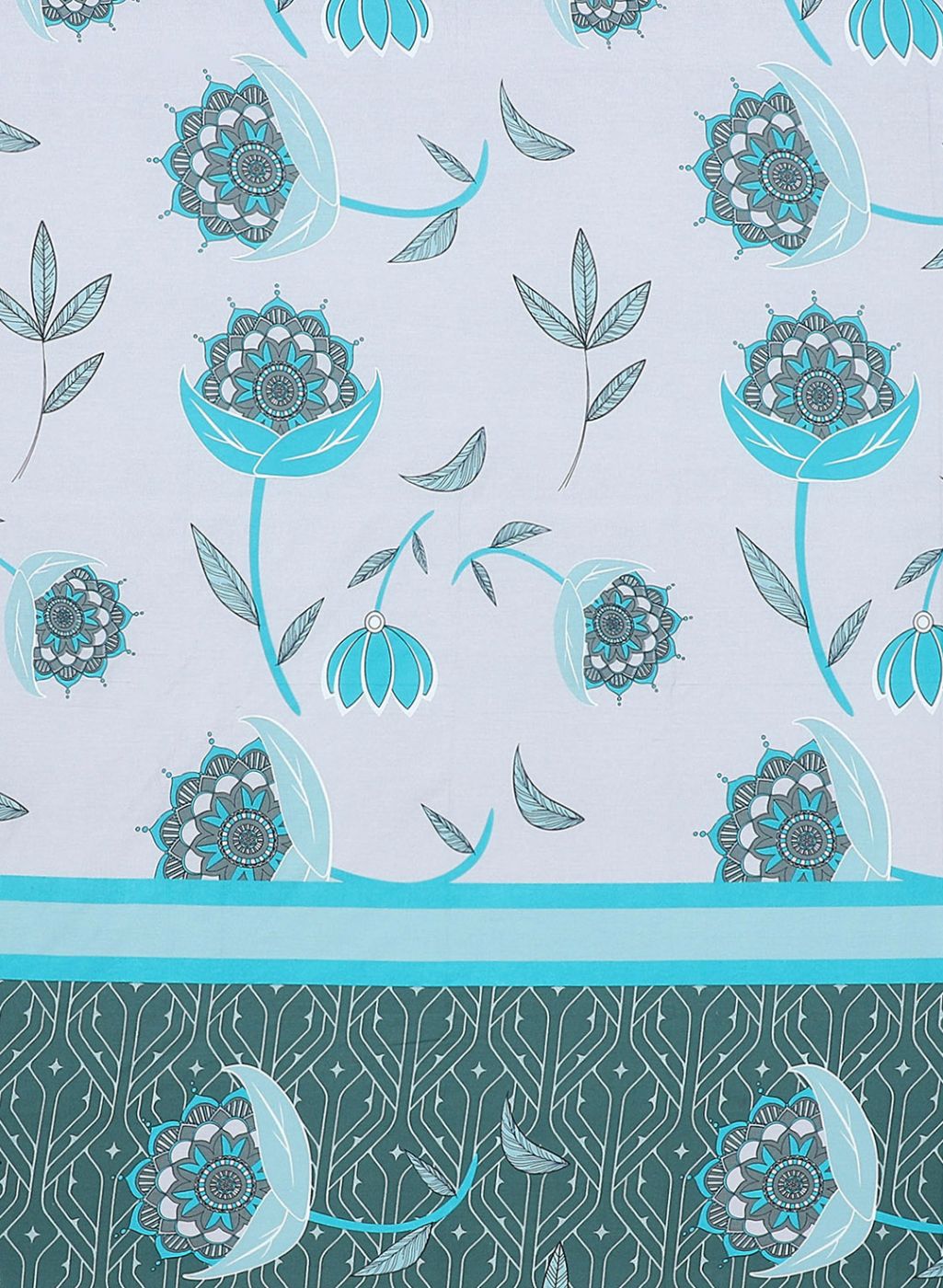 144TC Pure Cotton Single Bedsheet with 1 Pillow Covers