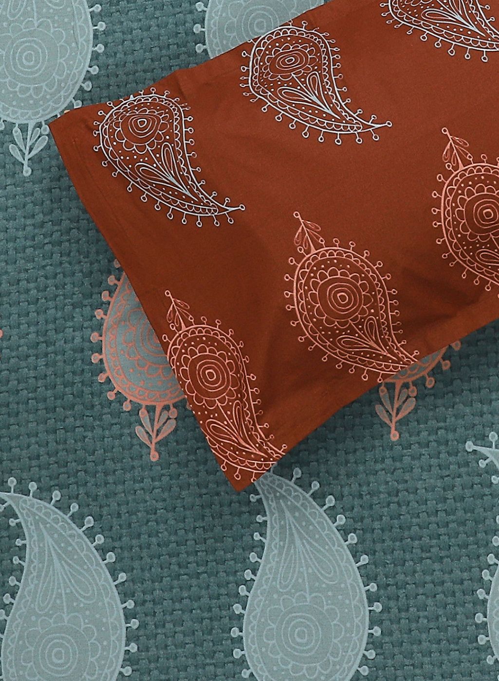 144TC Pure Cotton Single Bedsheet with 1 Pillow Covers