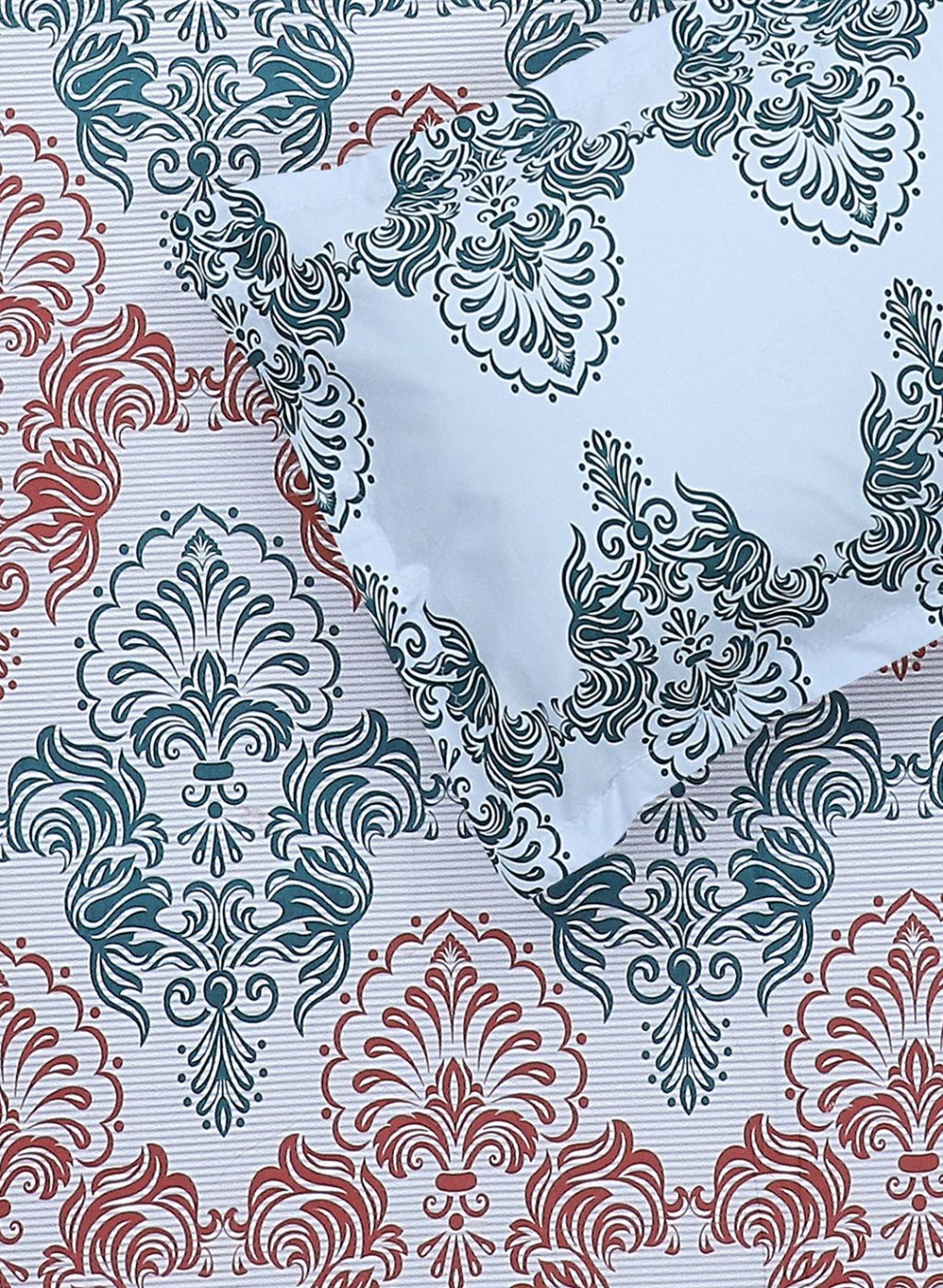 144TC Pure Cotton Single Bedsheet with 1 Pillow Covers