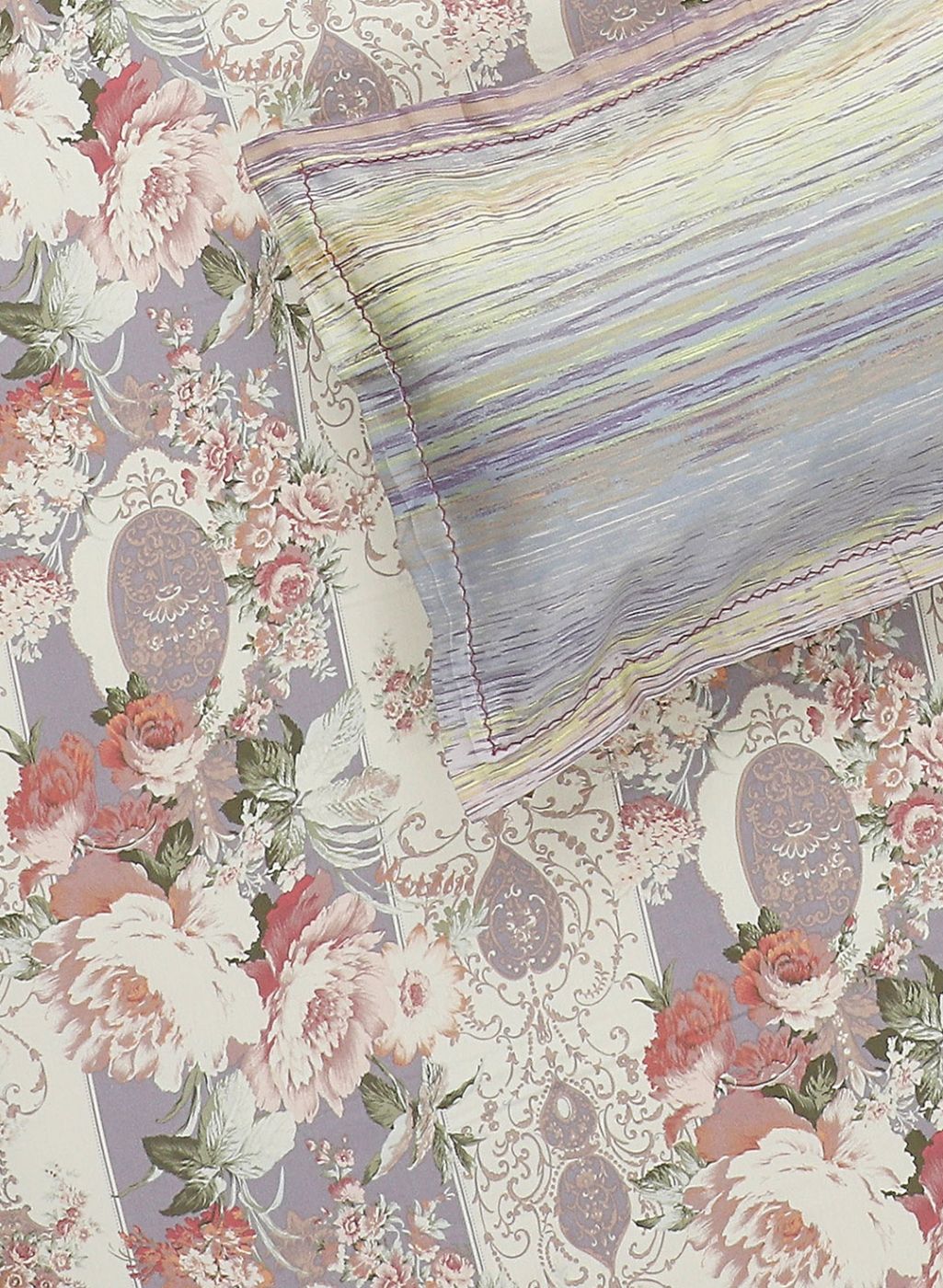 200TC Pure Cotton Queen Bedsheet with 2 Pillow Covers