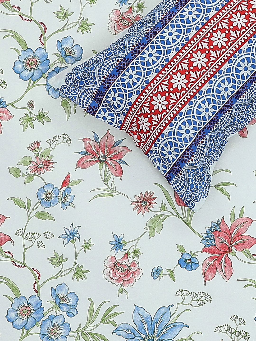 MOCA by Monte Carlo 104 TC Cotton Double Bedsheet with 2 Pillow Covers