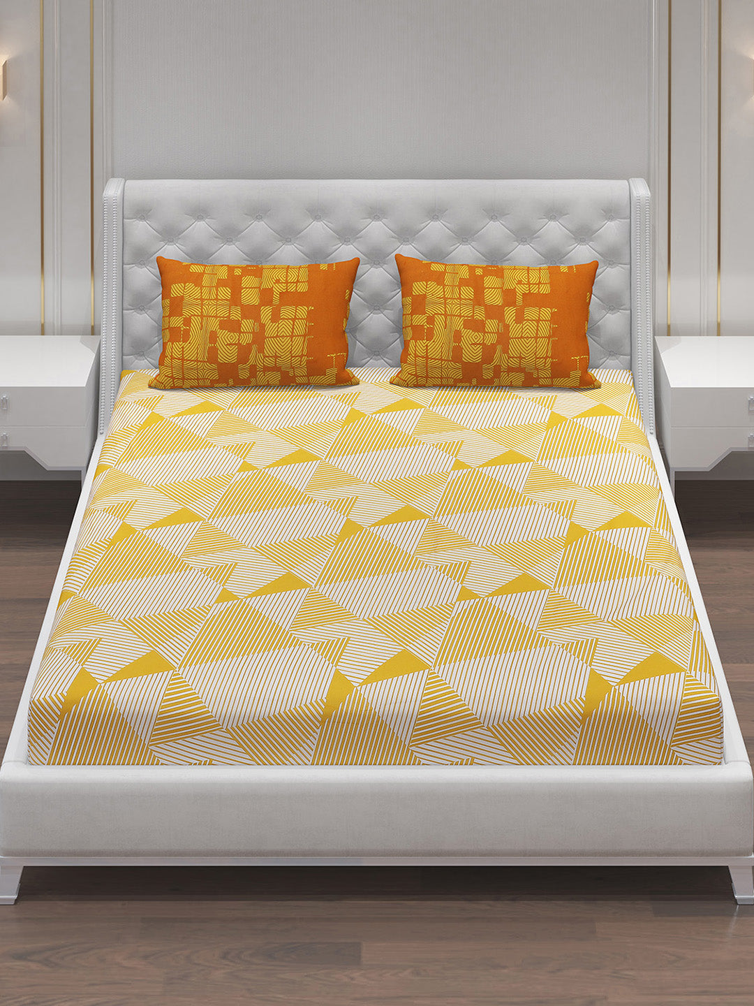 MOCA by Monte Carlo 104 TC Cotton Double Bedsheet with 2 Pillow Covers