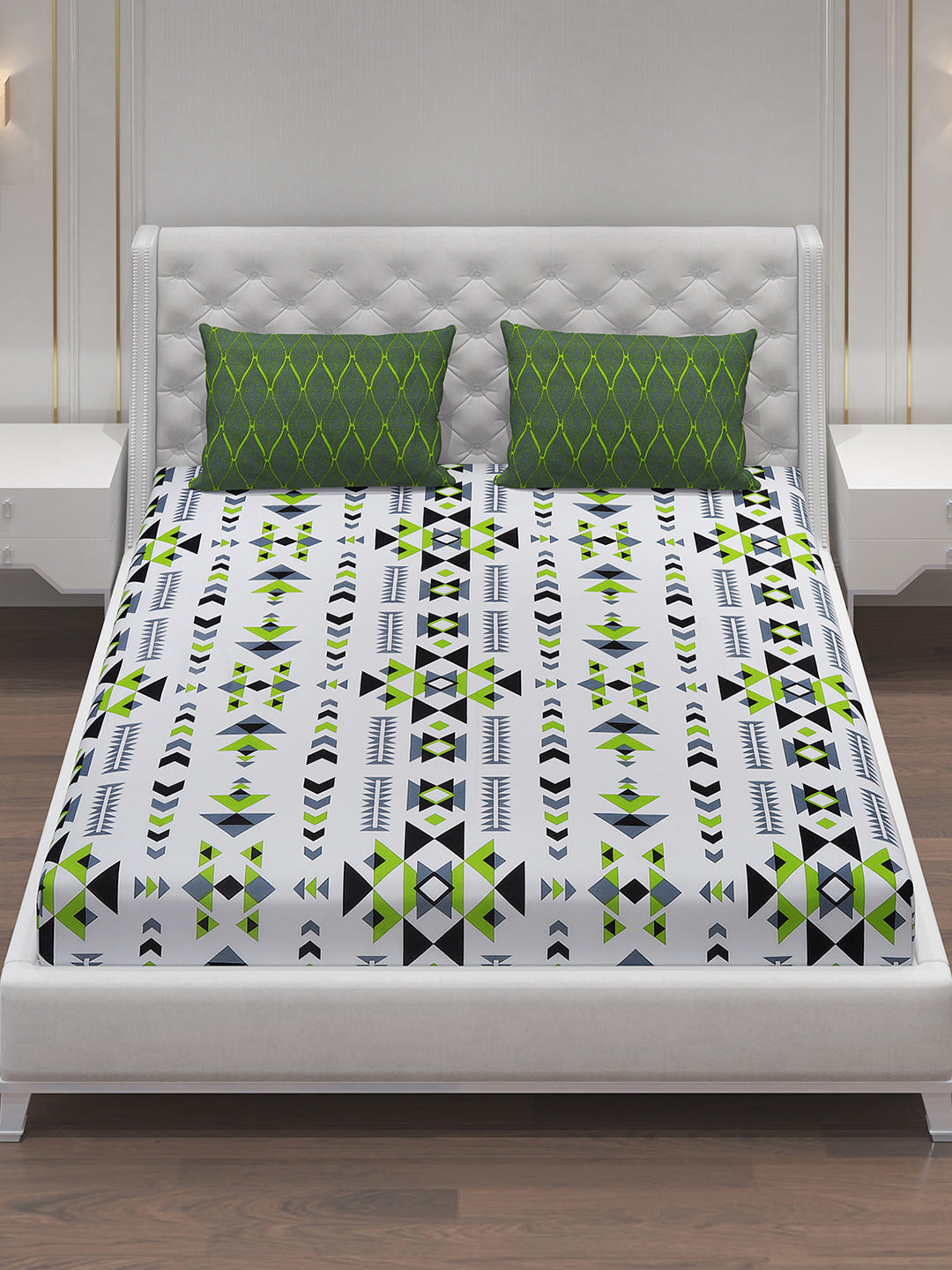 MOCA by Monte Carlo 104 TC Cotton Double Bedsheet with 2 Pillow Covers