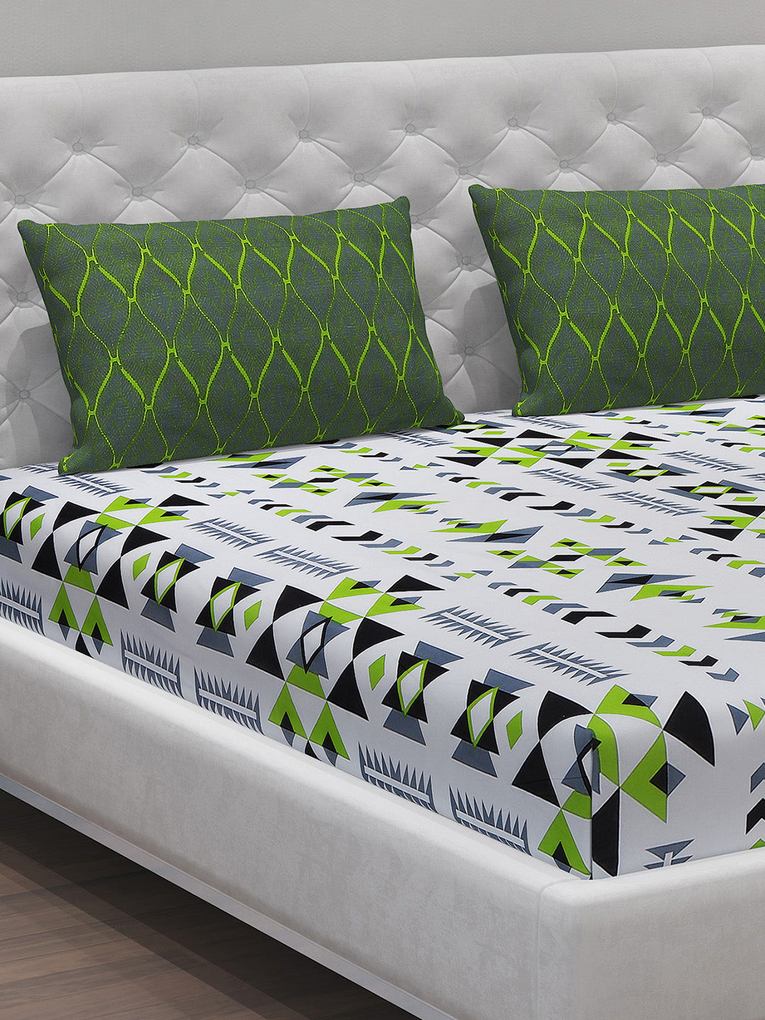 MOCA by Monte Carlo 104 TC Cotton Double Bedsheet with 2 Pillow Covers