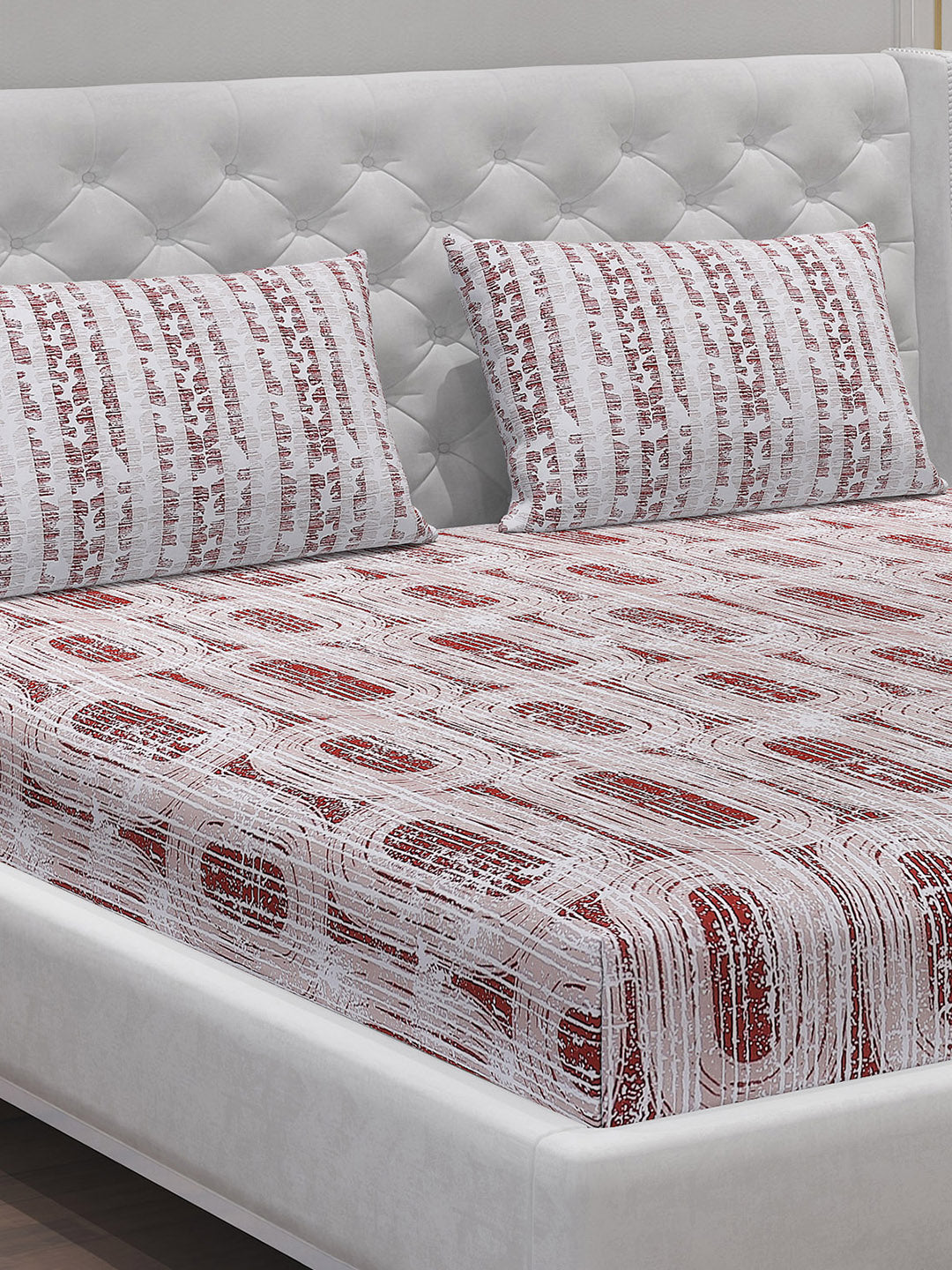 MOCA by Monte Carlo 104 TC Cotton Double Bedsheet with 2 Pillow Covers