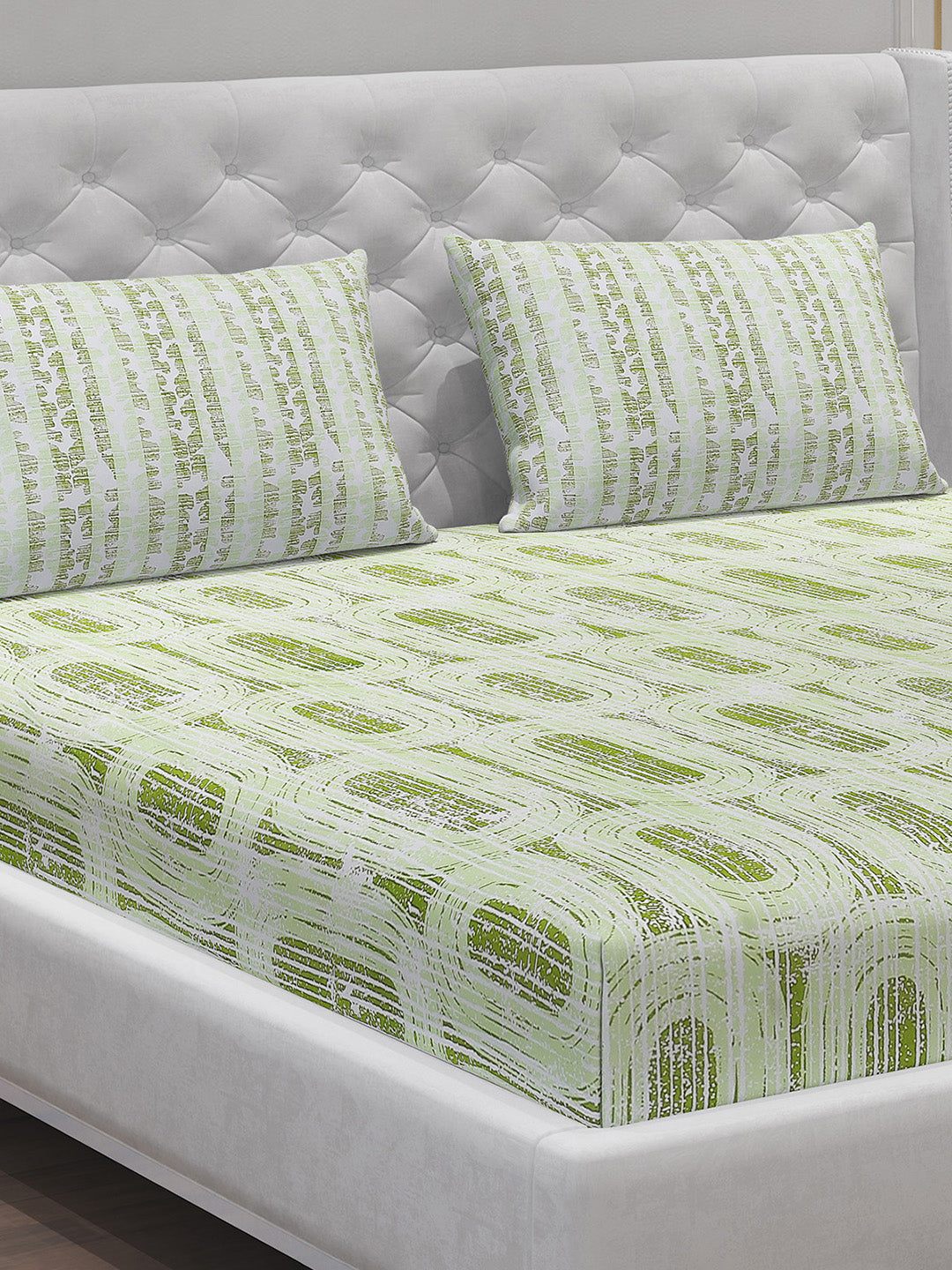 MOCA by Monte Carlo 104 TC Cotton Double Bedsheet with 2 Pillow Covers