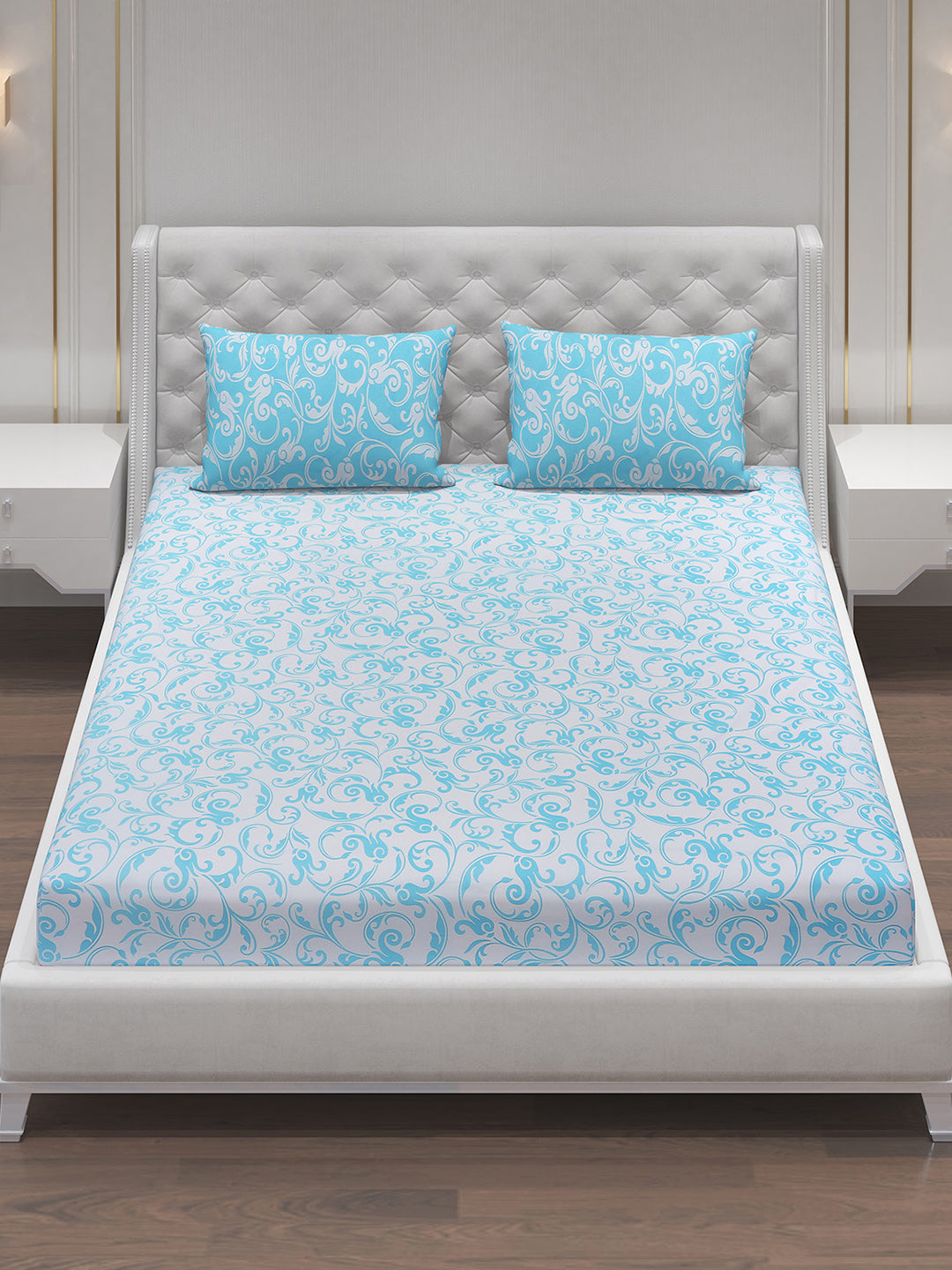 MOCA by Monte Carlo 104 TC Cotton Double Bedsheet with 2 Pillow Covers