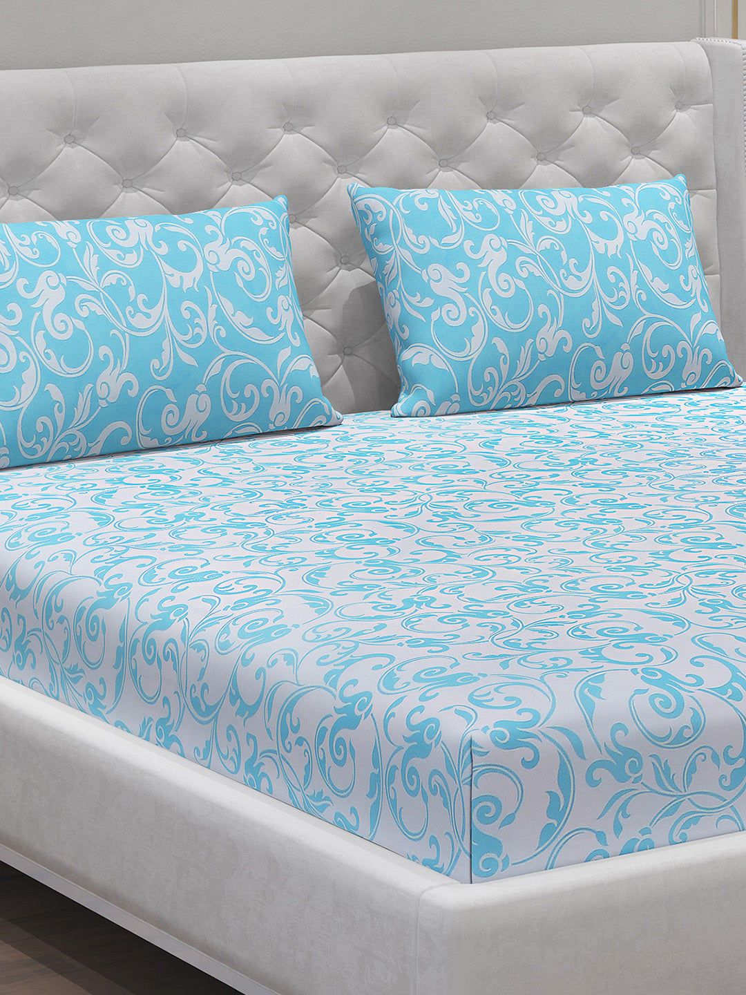 MOCA by Monte Carlo 104 TC Cotton Double Bedsheet with 2 Pillow Covers