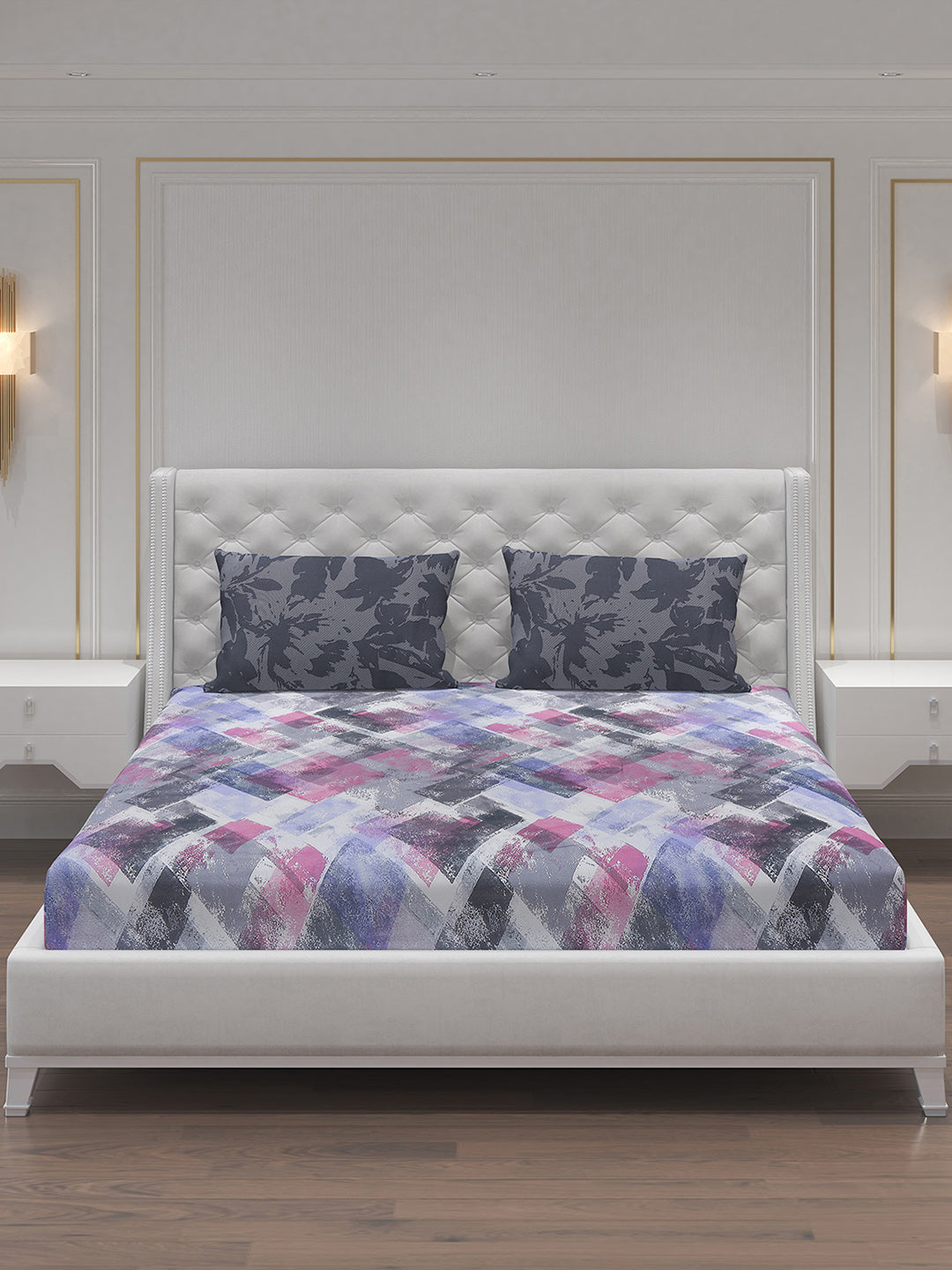 MOCA by Monte Carlo 104 TC Cotton Double Bedsheet with 2 Pillow Covers